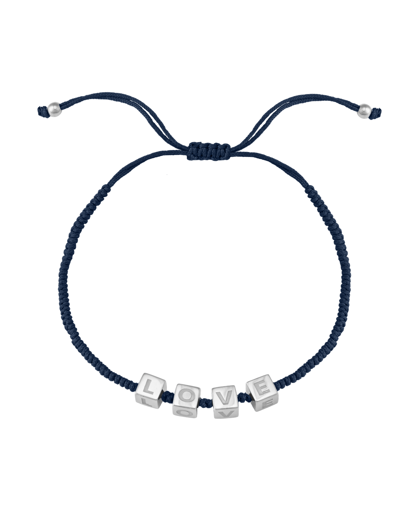 Alpha Block Bracelet - 925 Sterling Silver Bracelets magal-dev Navy Blue 1 
