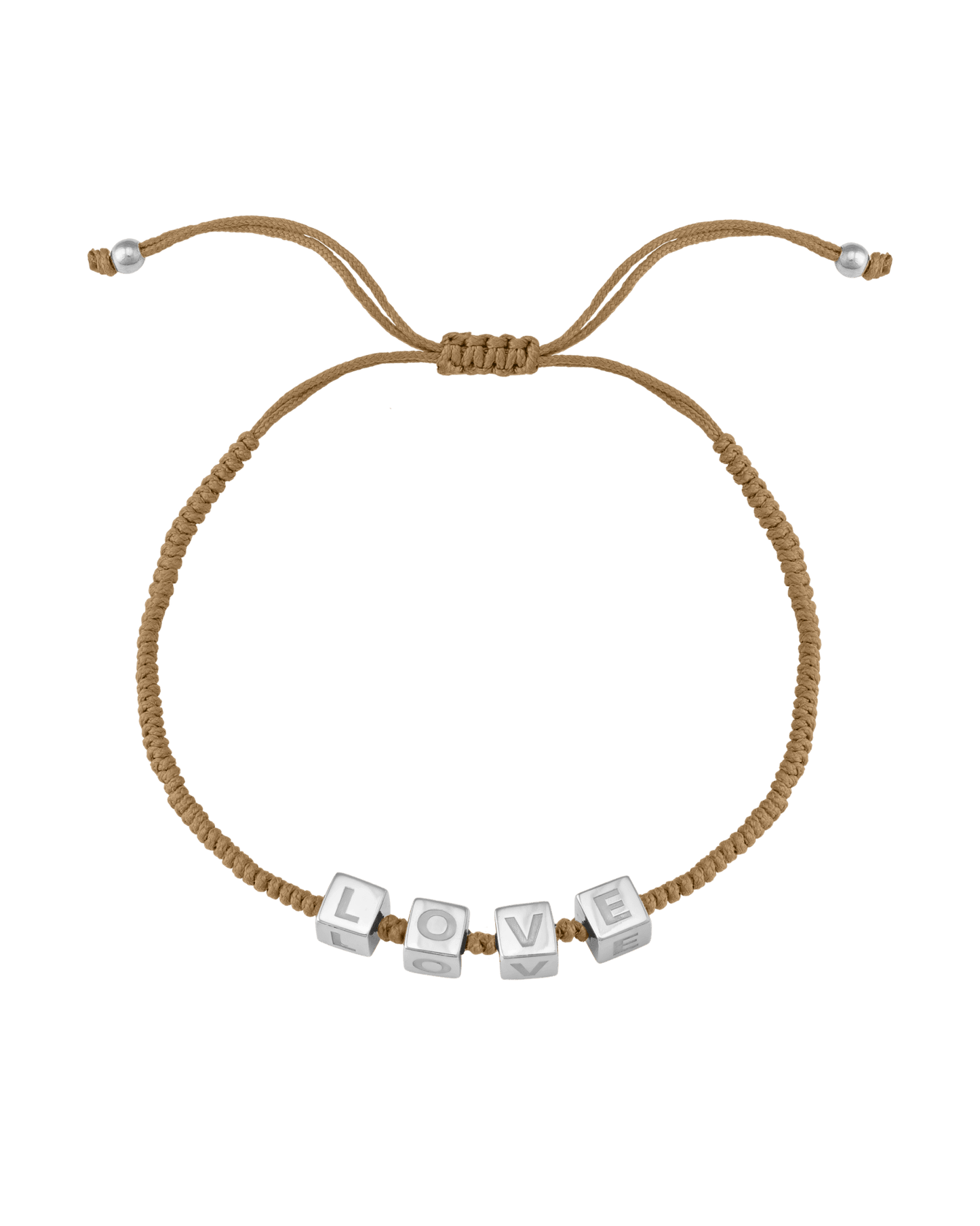 Alpha Block Bracelet - 925 Sterling Silver Bracelets magal-dev Camel 1 