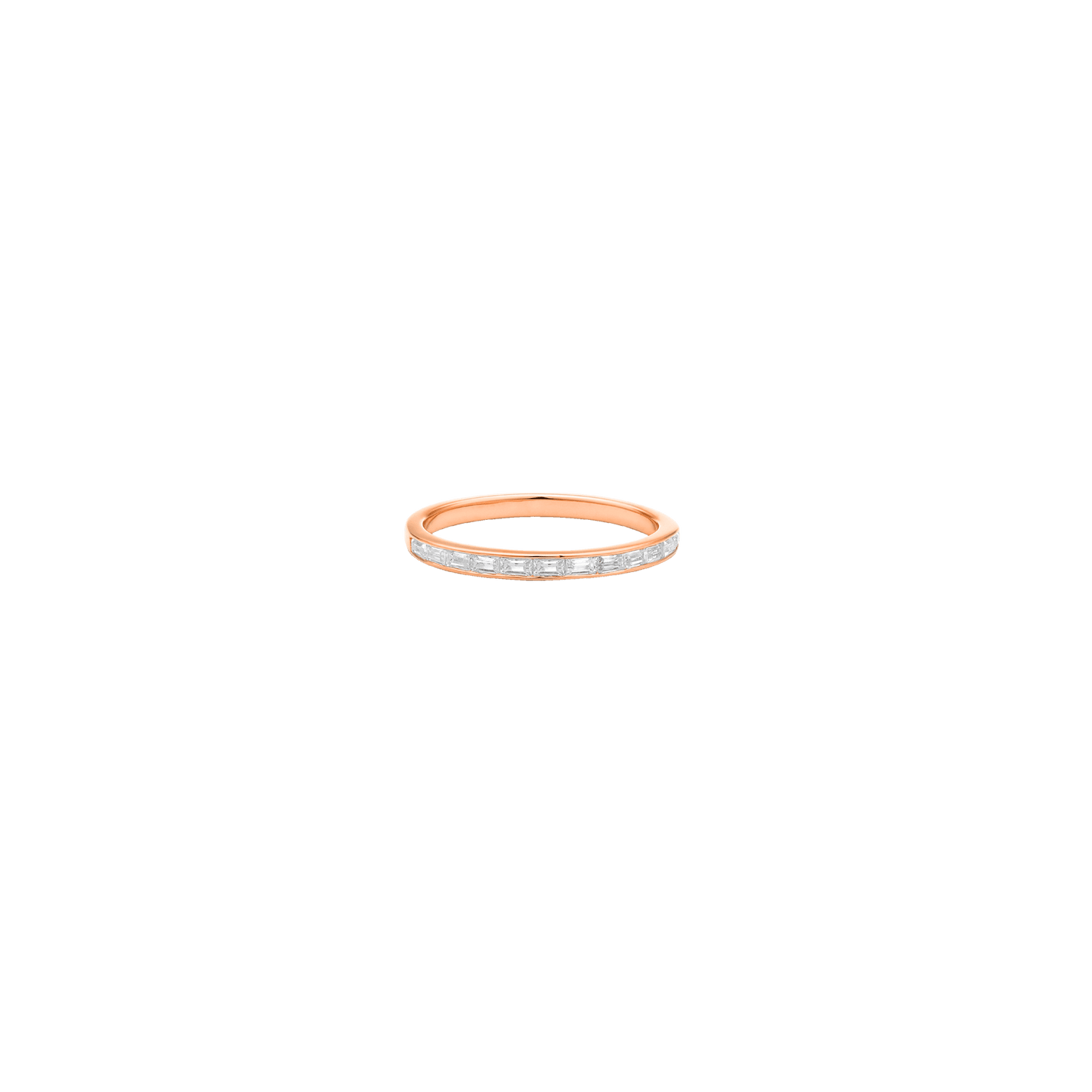 Baguette Eternity Ring - 14K Rose Gold Rings 14K Solid Gold US 4 