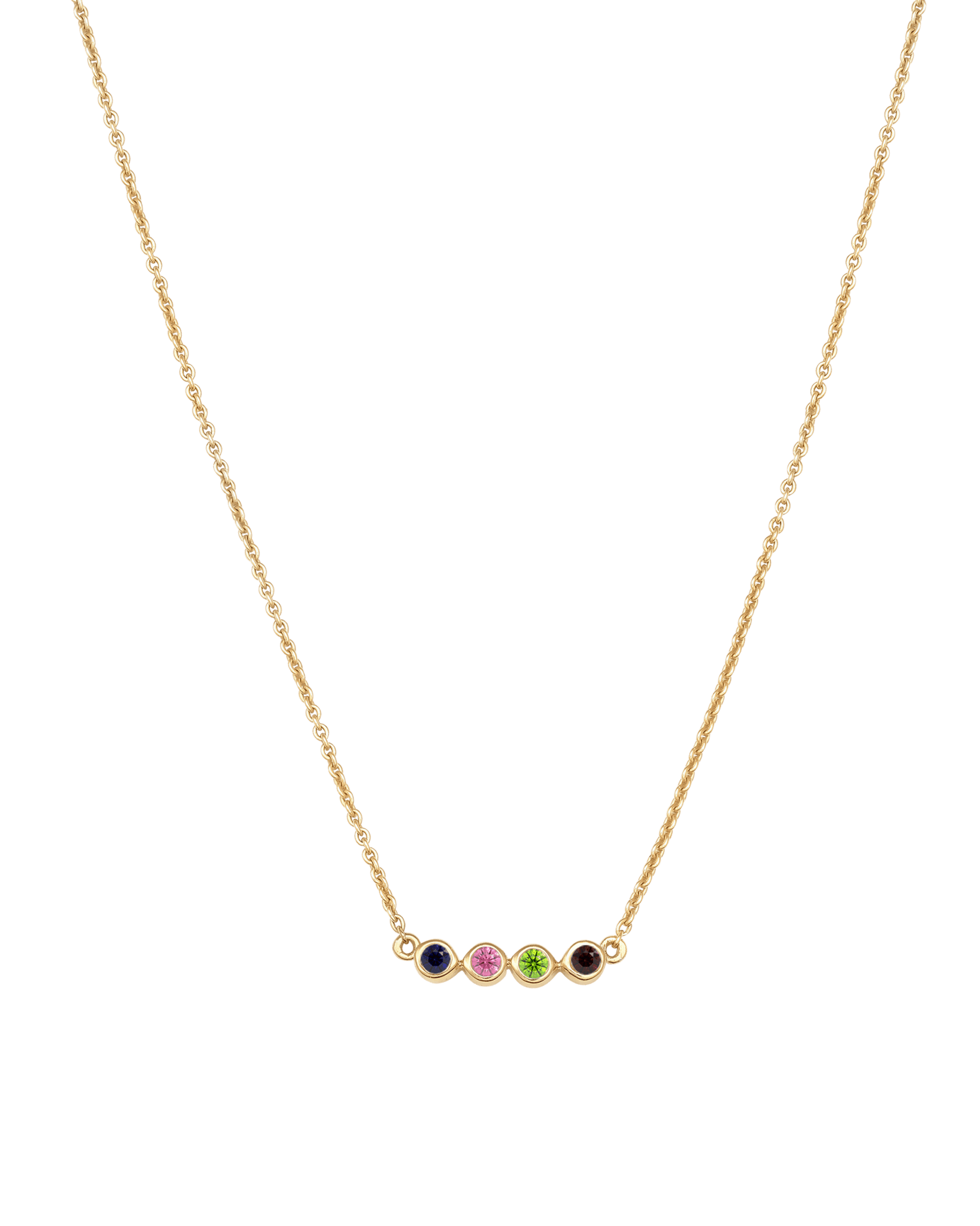 Bauble Birthstone Necklace - 18K Gold Vermeil Necklaces Gold Vermeil 4 Birthstones Small - 16" 