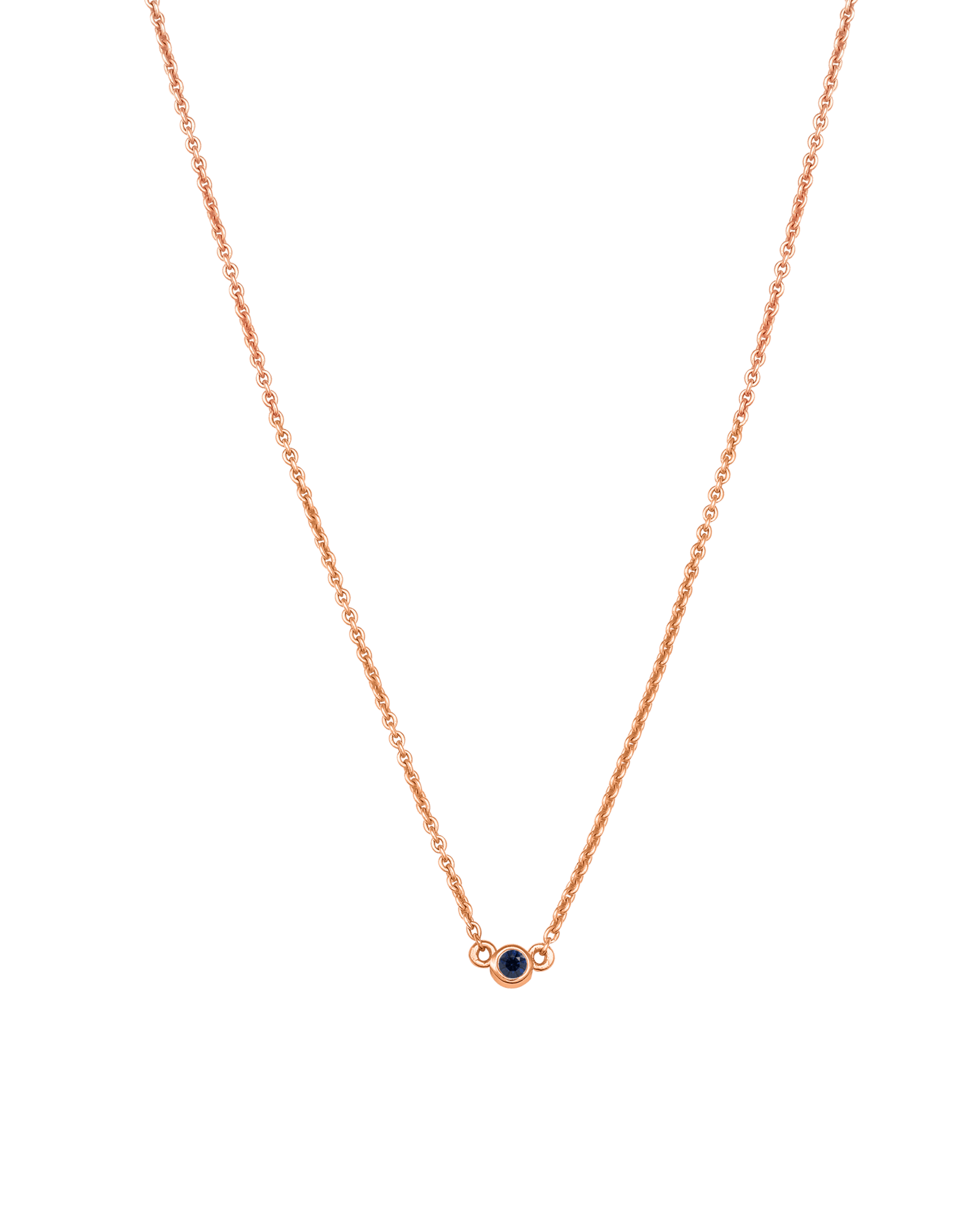 Bauble Birthstone Necklace - 18K Rose Vermeil Necklaces Gold Vermeil 1 Birthstone Small - 16" 