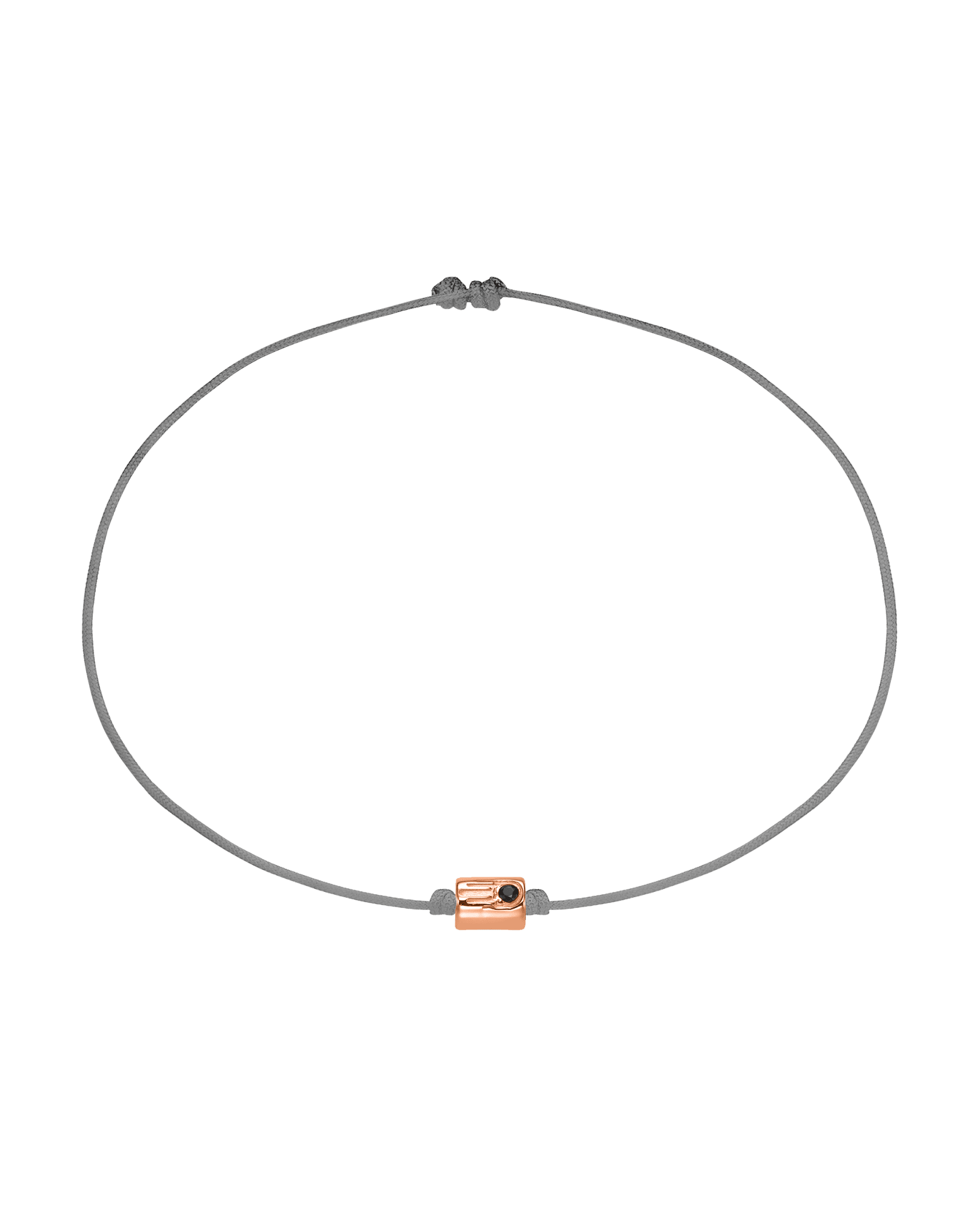 Black Diamond Hamsa Bracelet - 14K Rose Gold Bracelets magal-dev Grey 