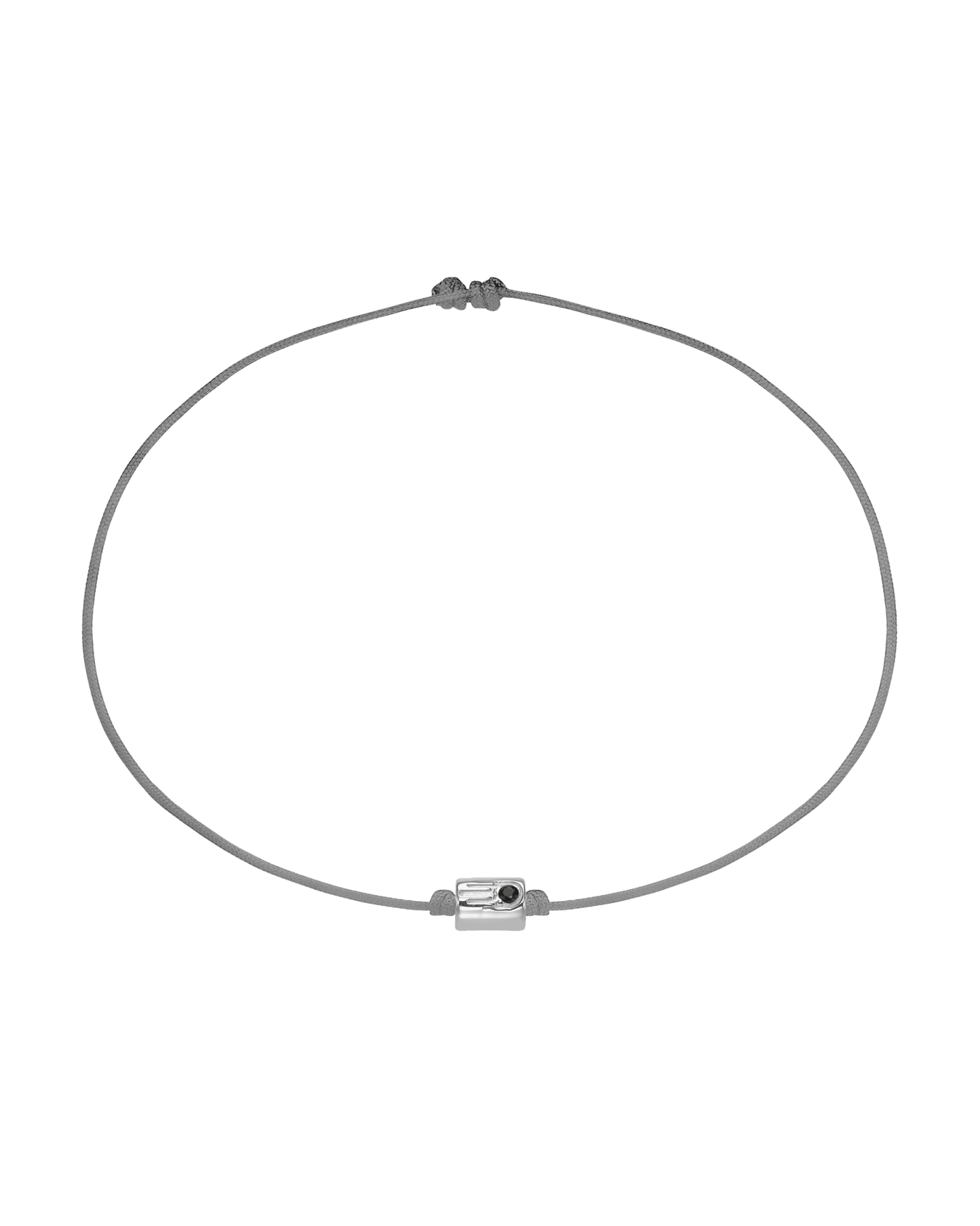 Black Diamond Hamsa Bracelet - 14K White Gold Bracelets magal-dev Grey 