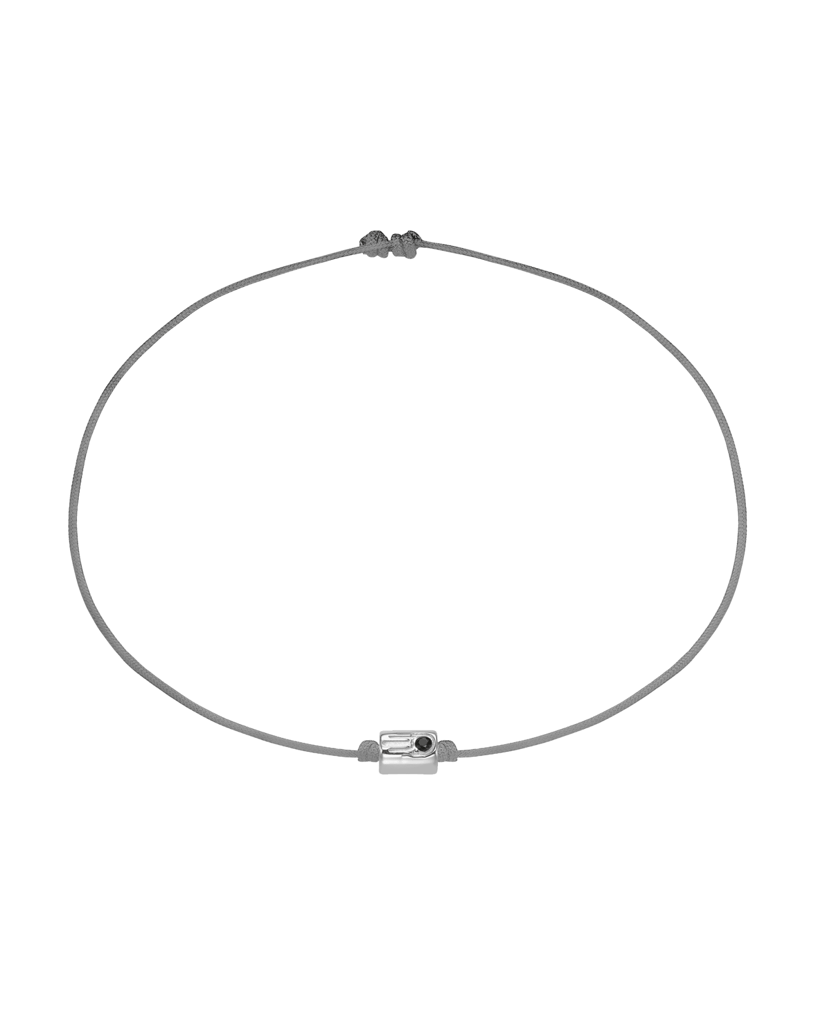 Black Diamond Hamsa Bracelet - 14K White Gold Bracelets magal-dev Grey 