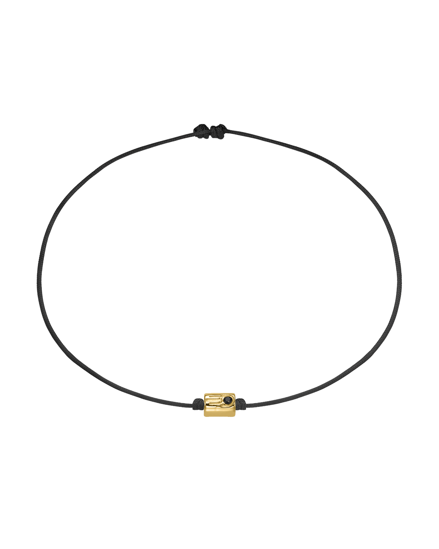 Black Diamond Hamsa Bracelet - 14K Yellow Gold Bracelets magal-dev Black 