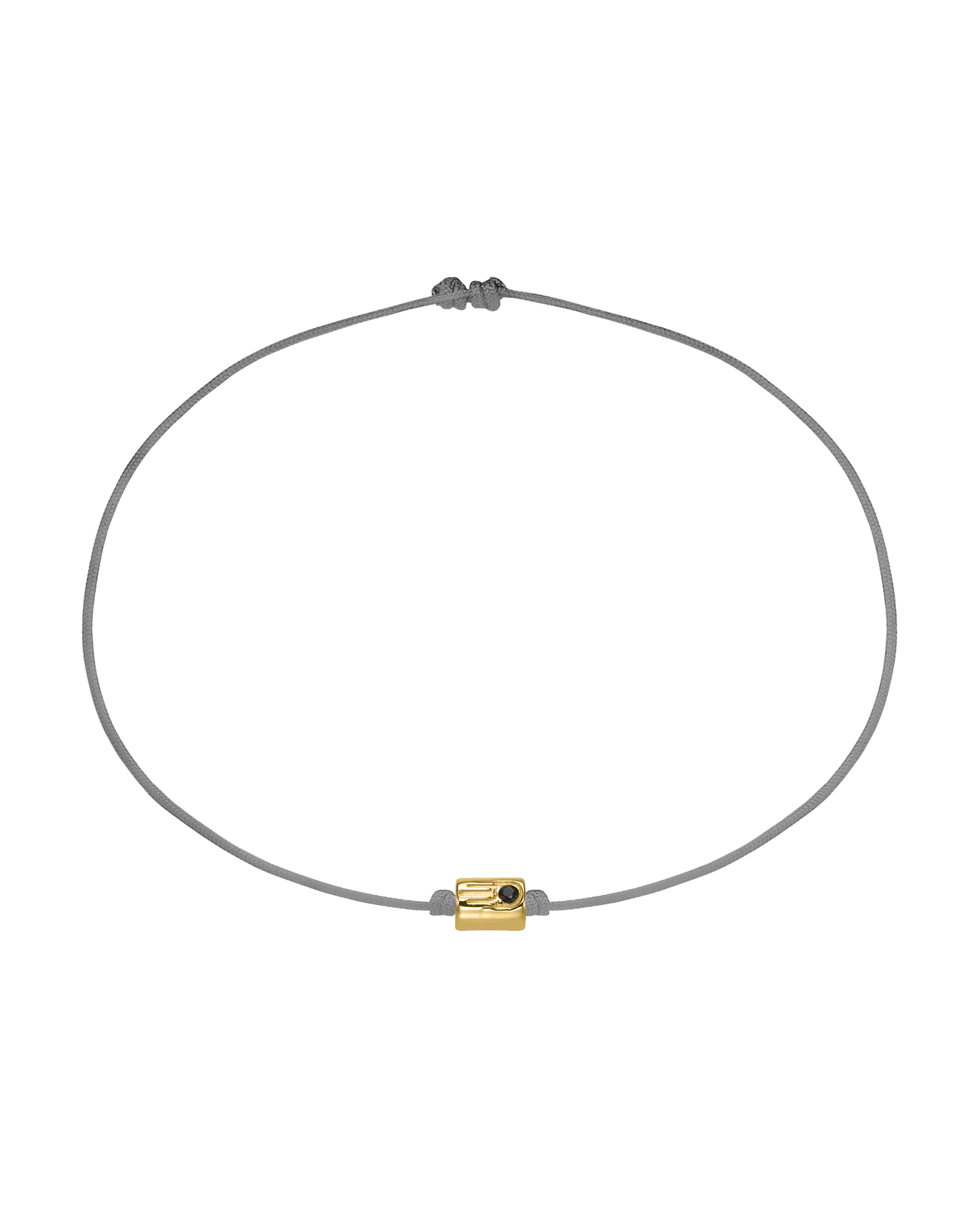 Black Diamond Hamsa Bracelet - 14K Yellow Gold Bracelets magal-dev Grey 