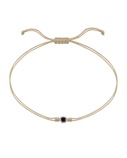 Black Diamond String Of Love - 14K Yellow Gold Bracelets 14K Solid Gold Beige 