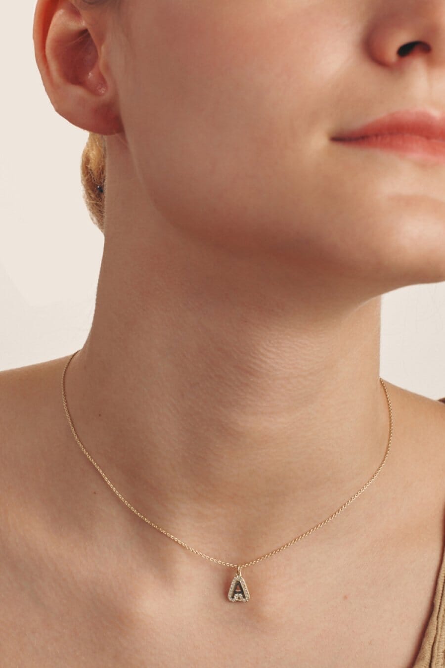 Bubble Initial Necklace - 18K Rose Vermeil Necklaces magal-dev 