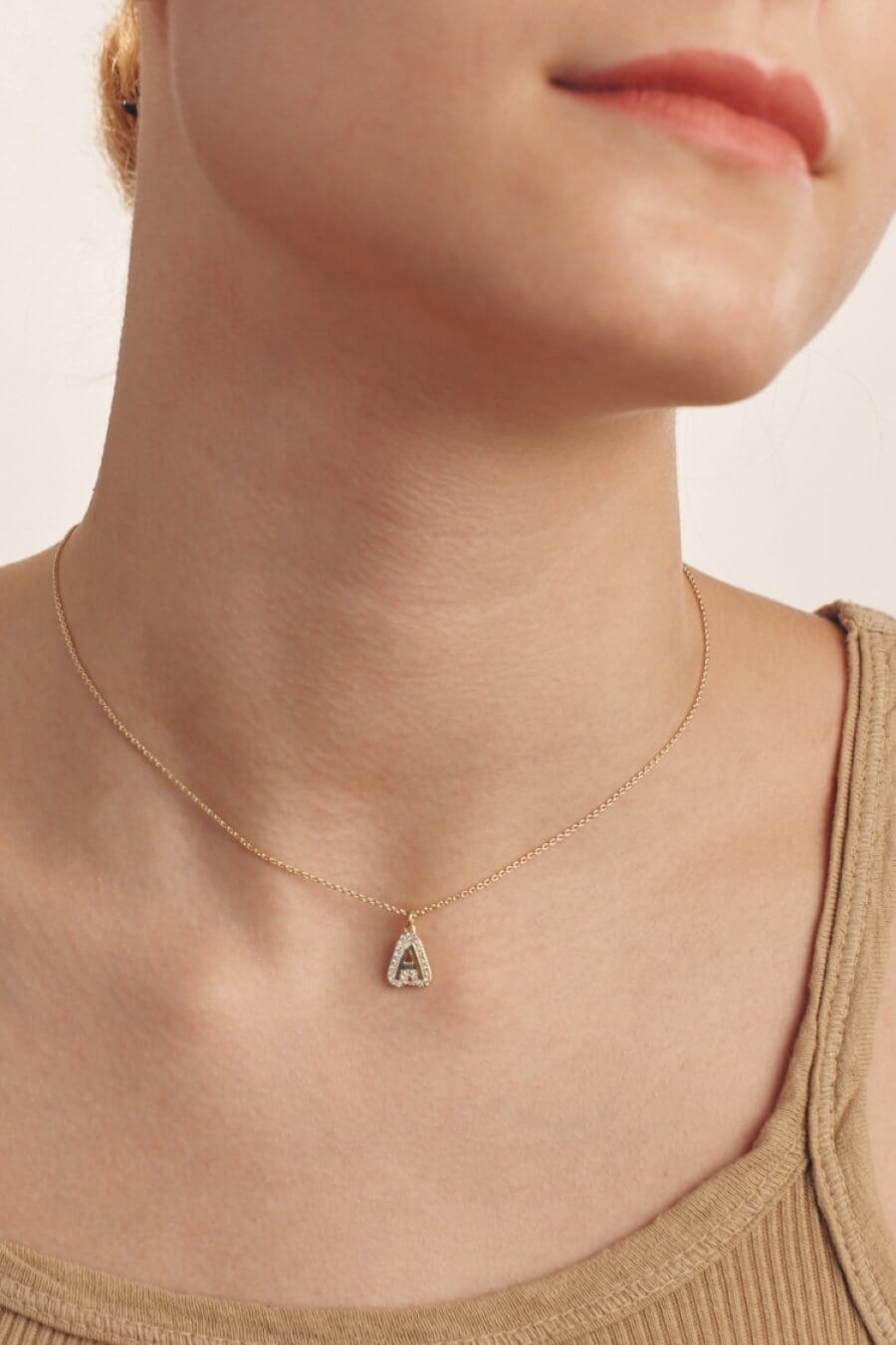 Bubble Initial Necklace - 18K Rose Vermeil Necklaces magal-dev 