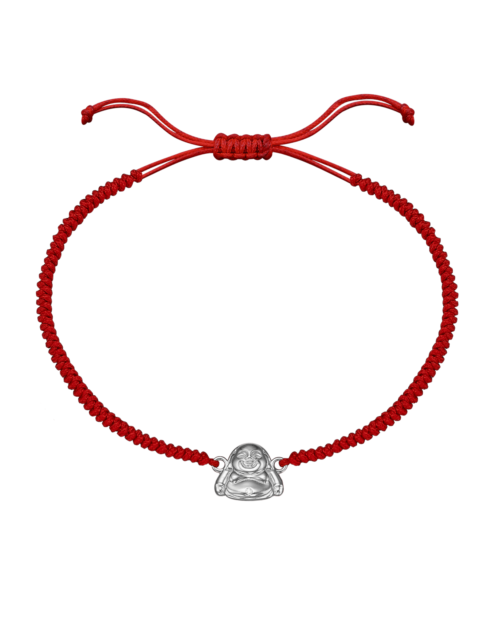 Buddha [RED] - 14K White Gold Bracelets magal-dev 
