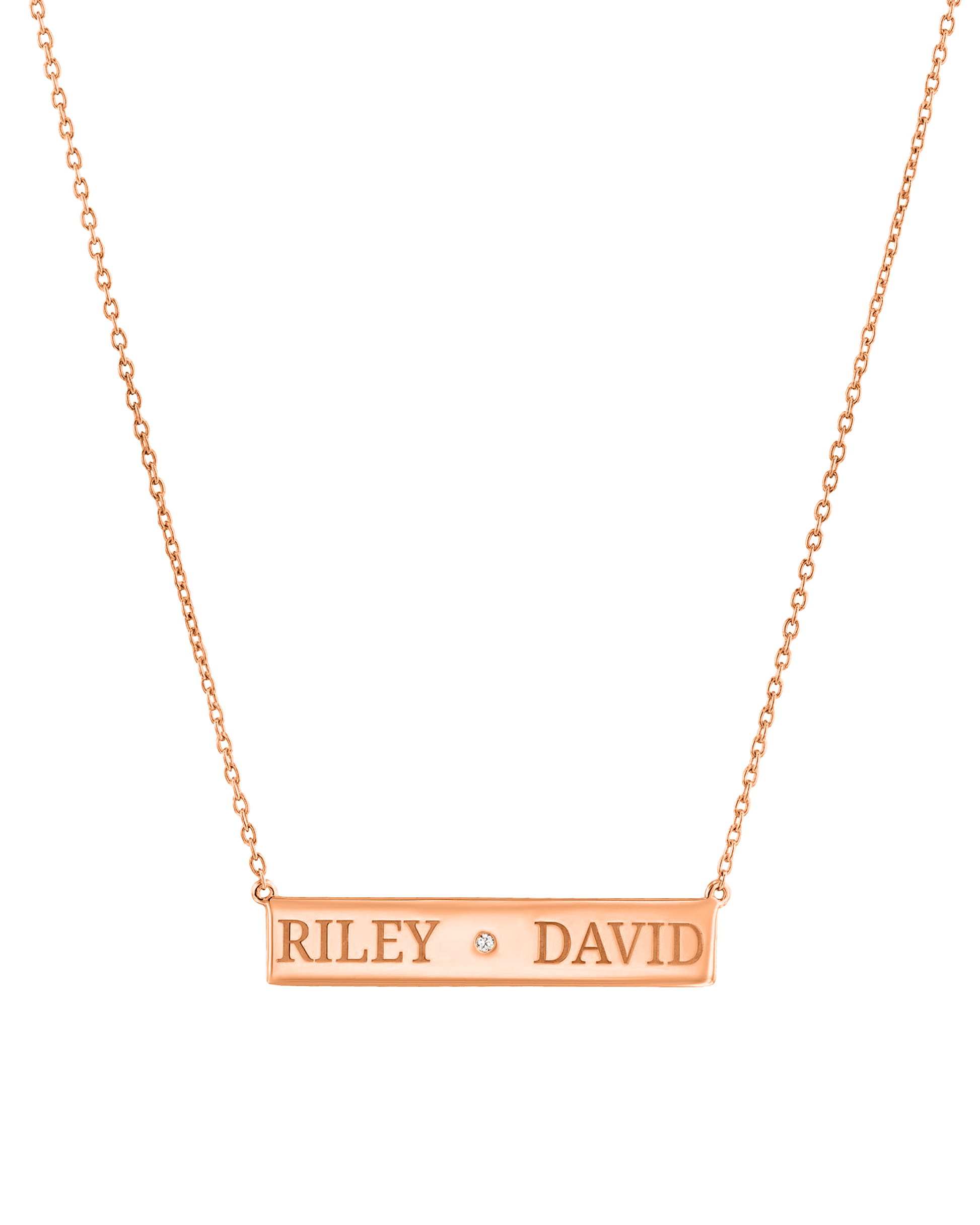 Just The Two Of Us Necklace - 14K Rose Gold Necklaces magal-dev 16" 