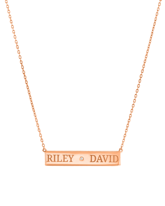 Just The Two Of Us Necklace - 14K Rose Gold Necklaces magal-dev 16" 