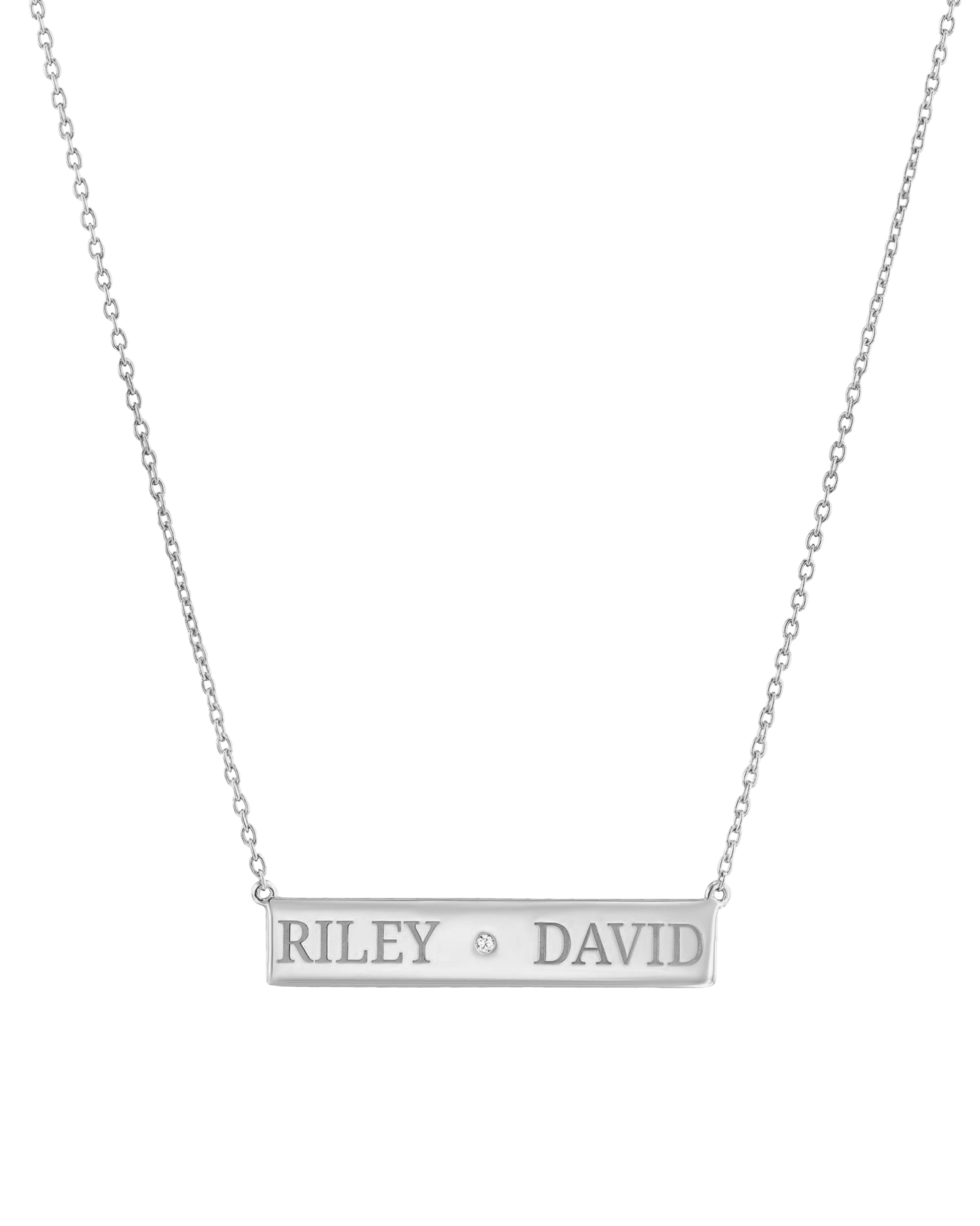 Just The Two Of Us Necklace - 14K White Gold Necklaces magal-dev 16" 