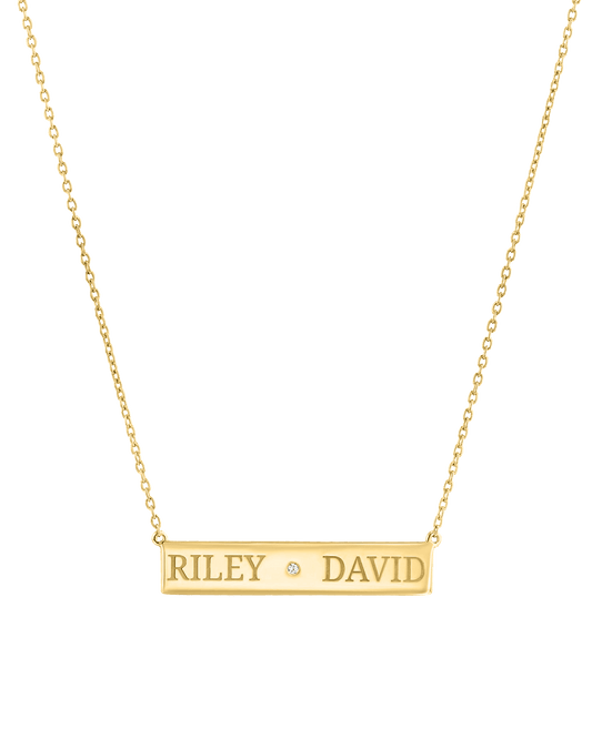 Just The Two Of Us Necklace - 14K Yellow Gold Necklaces magal-dev 16" 