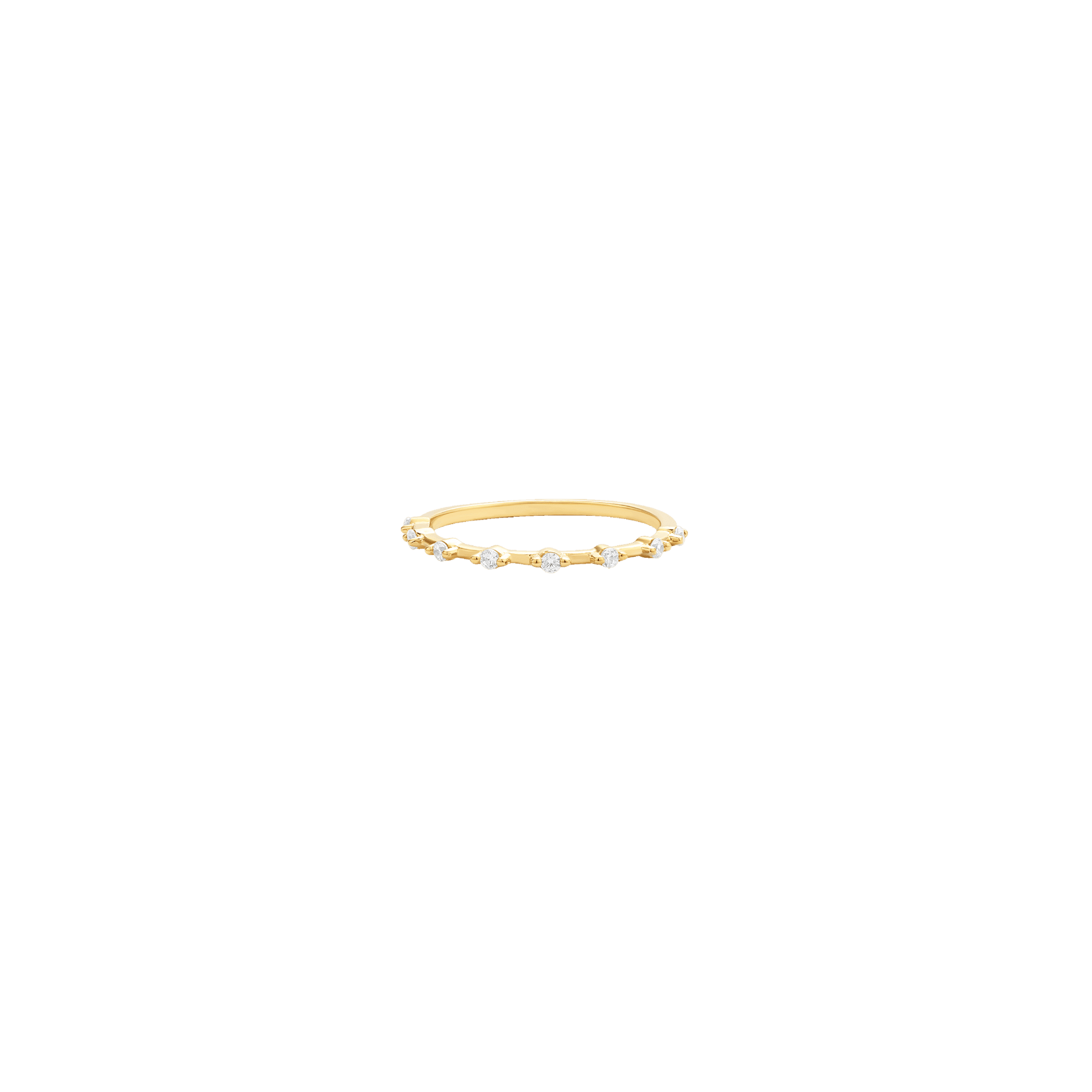 Diamond Dot Ring - 14K Rose Gold Rings 14K Solid Gold 