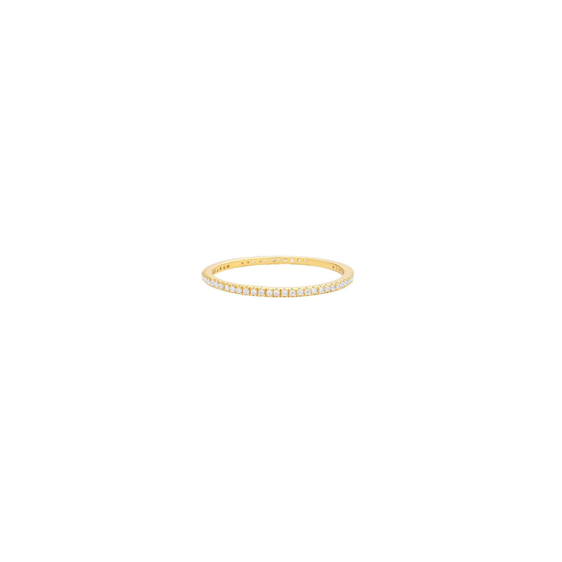 Diamond Eternity Ring - 14K Yellow Gold Rings 14K Solid Gold US 4 
