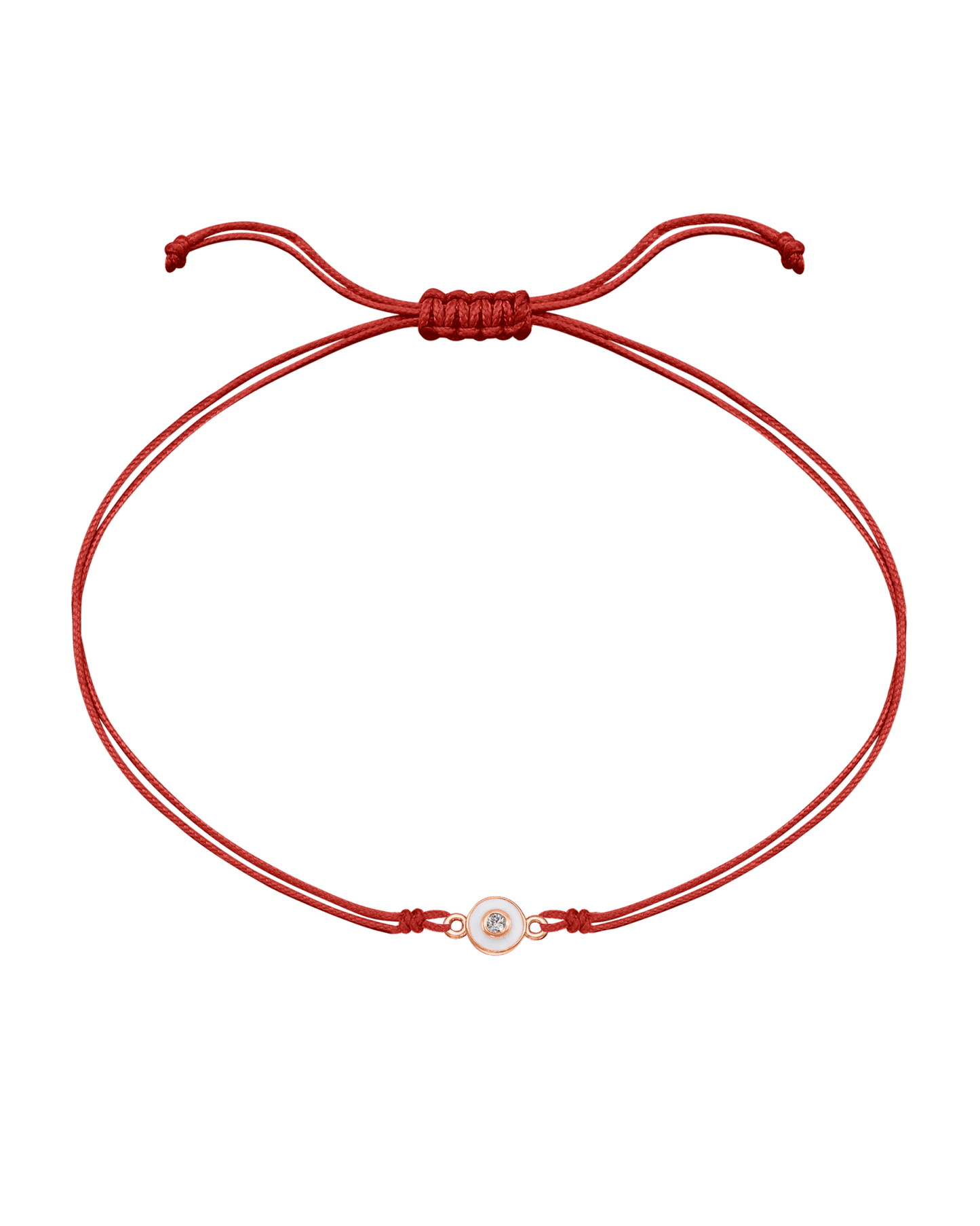 Diamond Evil Eye String Of Love - 14K Rose Gold Bracelets 14K Solid Gold Red White 