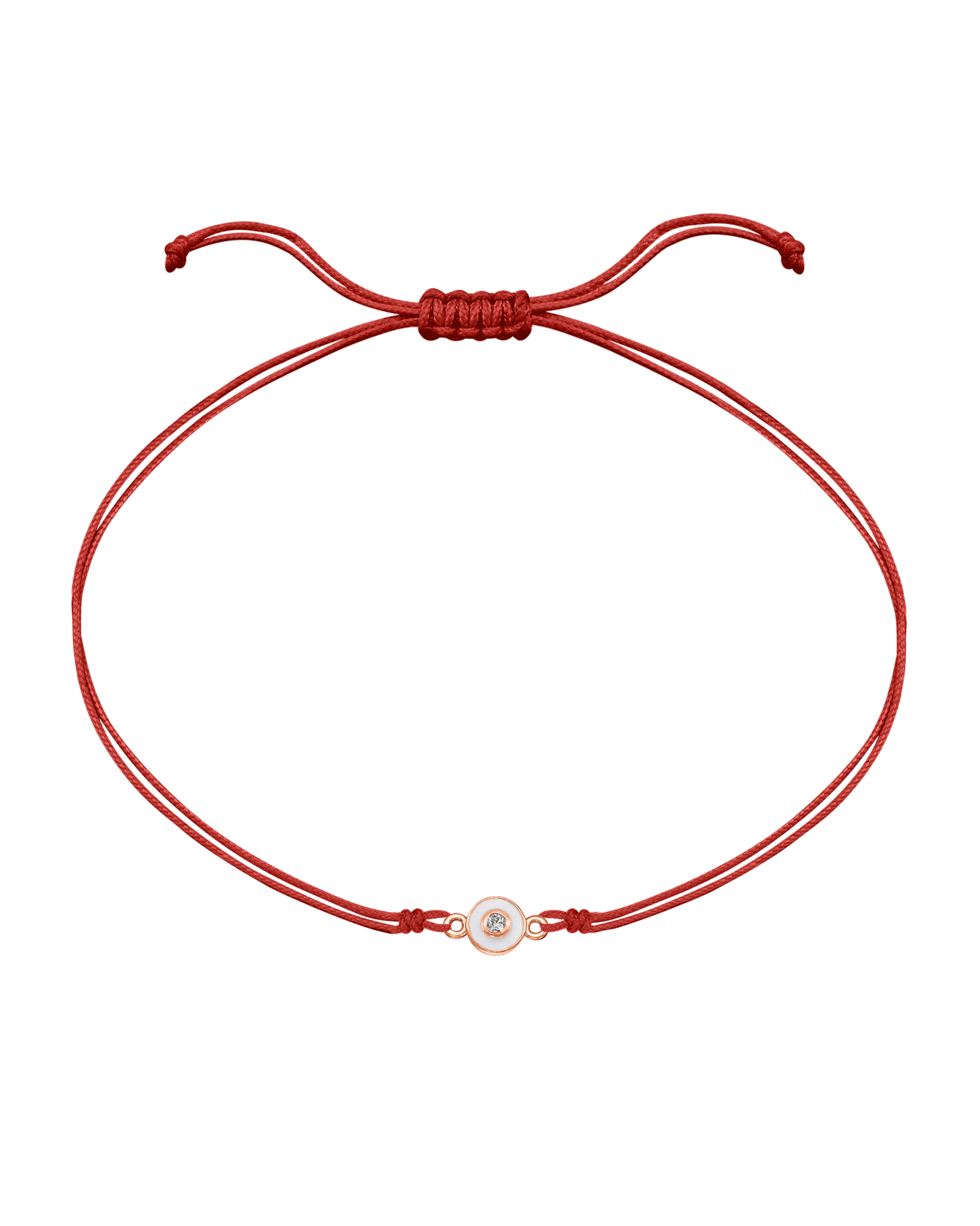 Diamond Evil Eye String Of Love - 14K Rose Gold Bracelets 14K Solid Gold Red White 