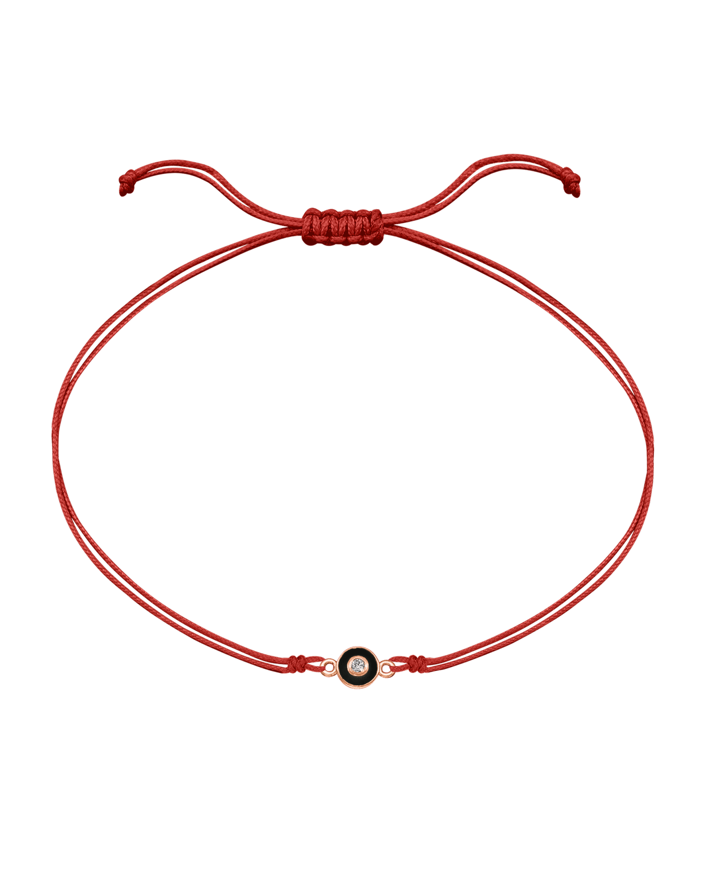 Diamond Evil Eye String Of Love - 14K Rose Gold Bracelets 14K Solid Gold Red Black 