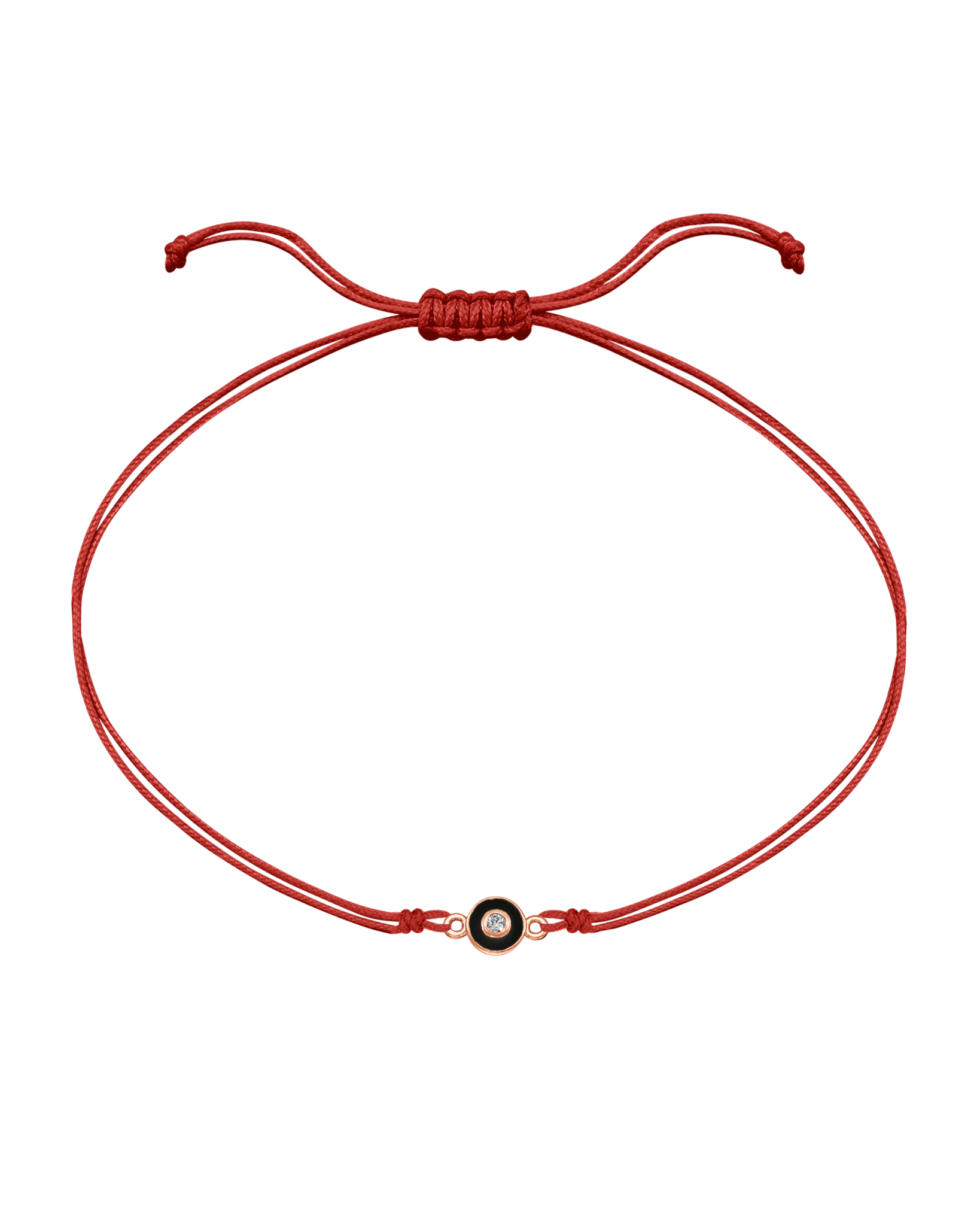 Diamond Evil Eye String Of Love - 14K Rose Gold Bracelets 14K Solid Gold Red Black 