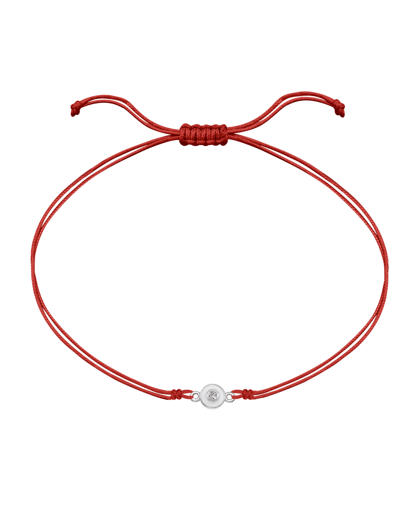 Diamond Evil Eye String Of Love - 14K White Gold Bracelets 14K Solid Gold Red White 