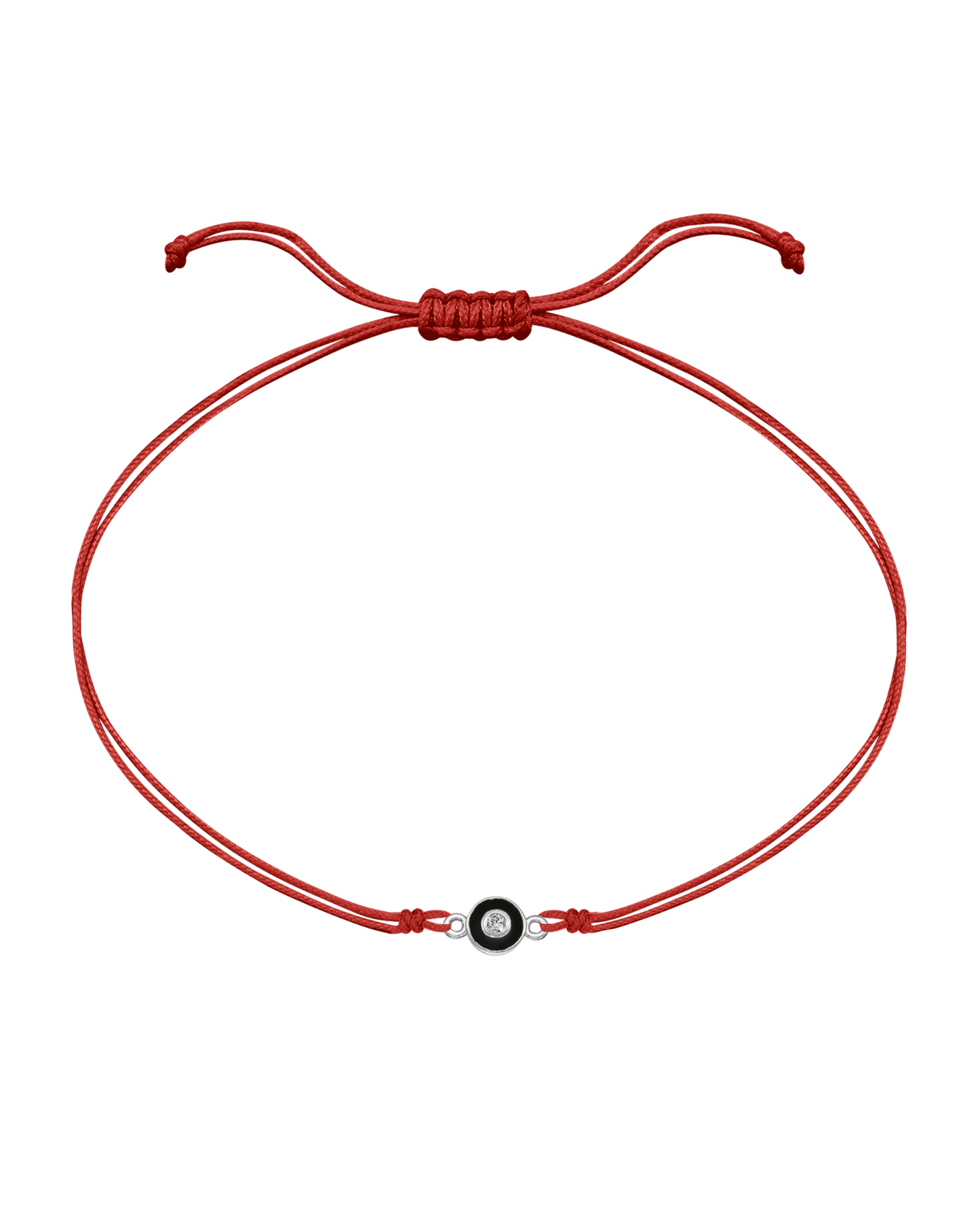 Diamond Evil Eye String Of Love - 14K White Gold Bracelets 14K Solid Gold Red Black 