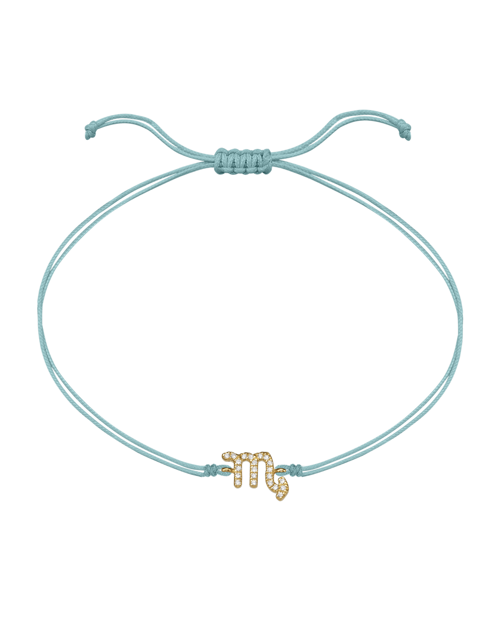 Diamond Zodiac Signs String of Love - 14K Yellow Gold Bracelets 14K Solid Gold Turquoise 