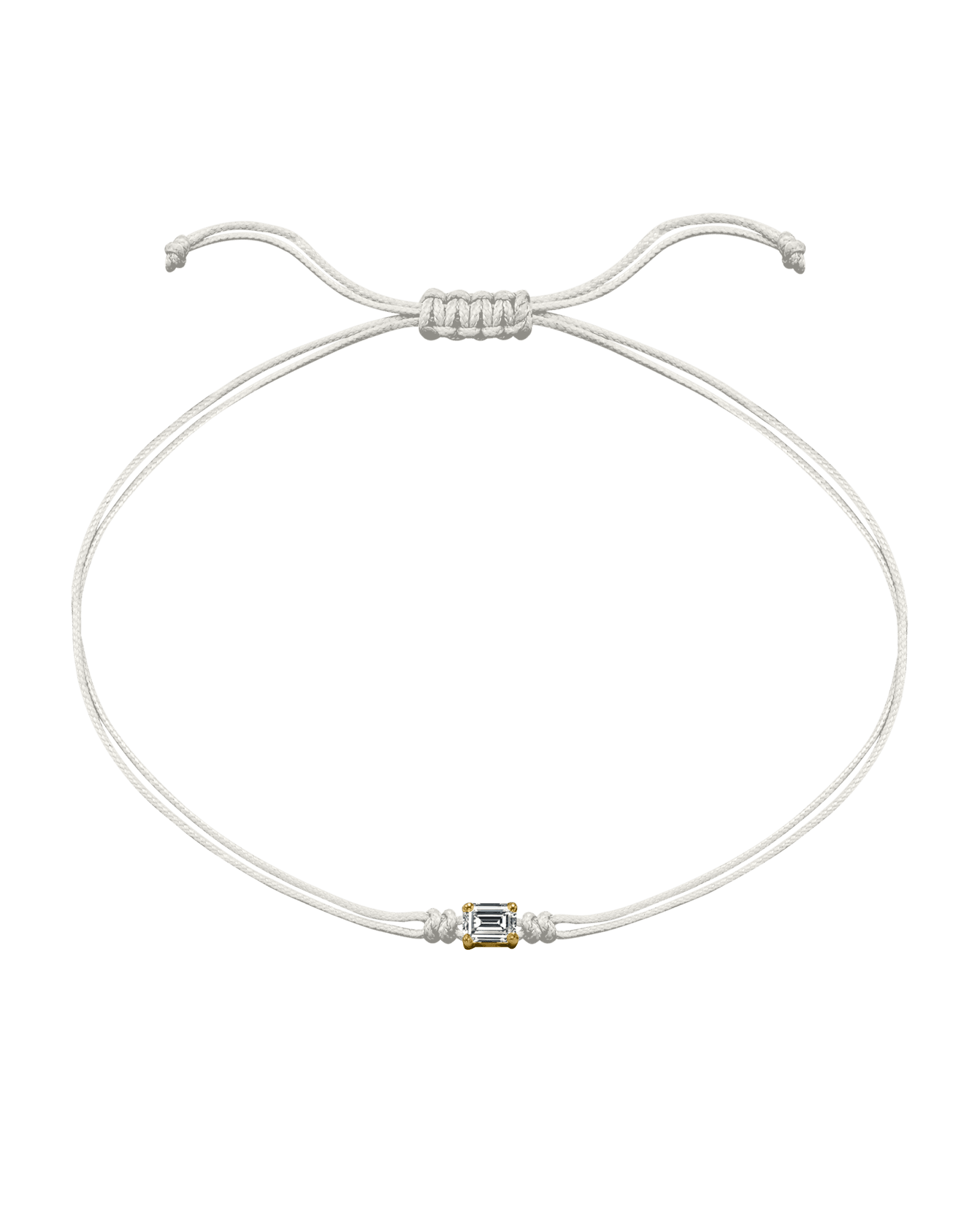 Emerald Diamond String Of Love - 14K Yellow Gold Bracelets 14K Solid Gold Pearl 
