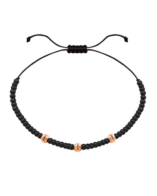 Engravable Beads String of Love with Birthstones - 14K Rose Gold Bracelets magal-dev 3 