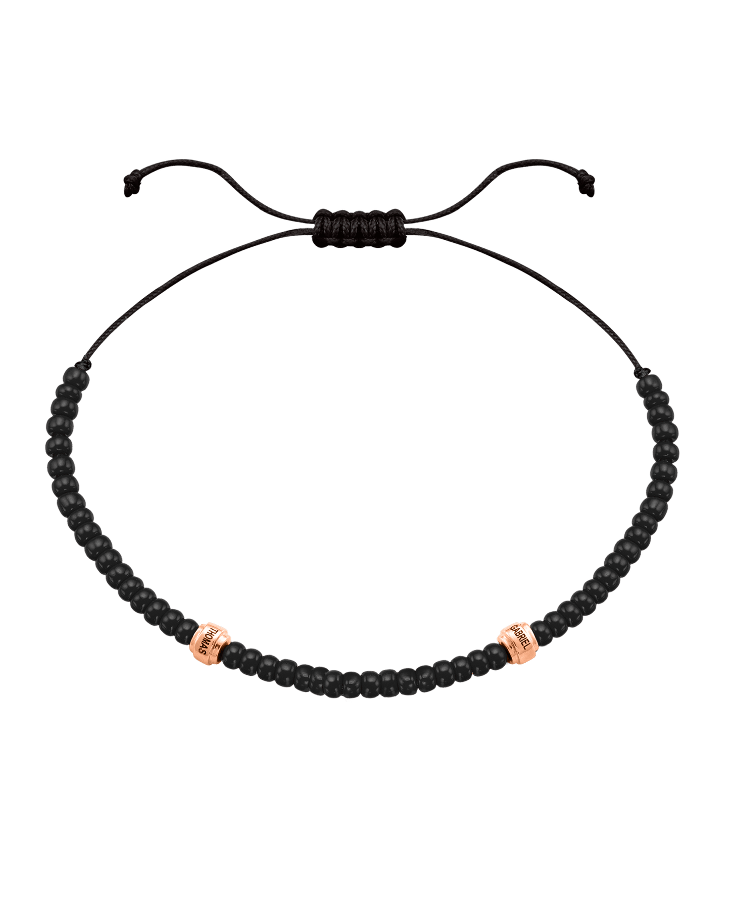 Engravable Beads String of Love with Birthstones - 14K Rose Gold Bracelets magal-dev 2 