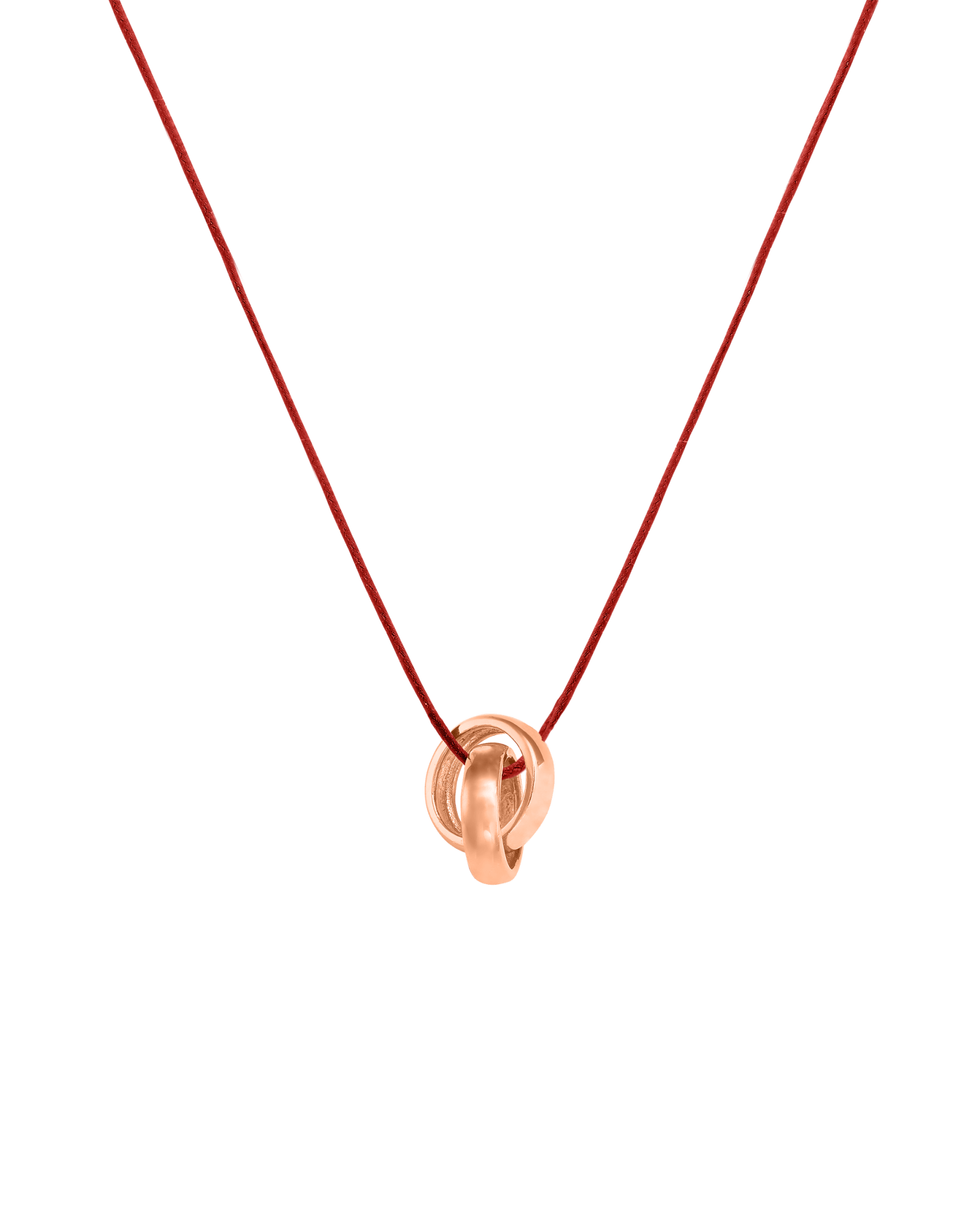 Engravable Links Necklace - 14K Rose Gold Necklaces 14K Solid Gold 2 Red 