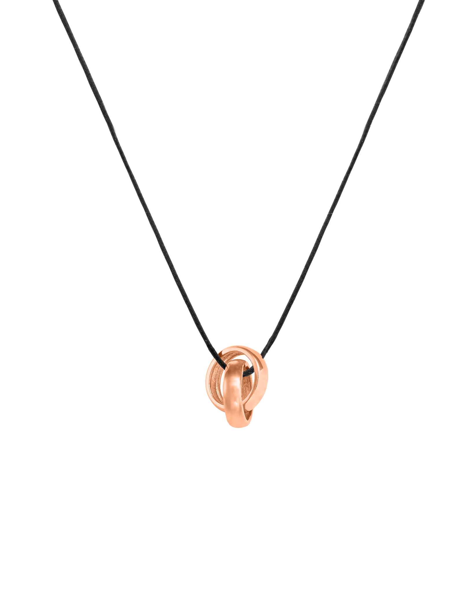 Engravable Links Necklace - 14K Rose Gold Necklaces 14K Solid Gold 2 Black 