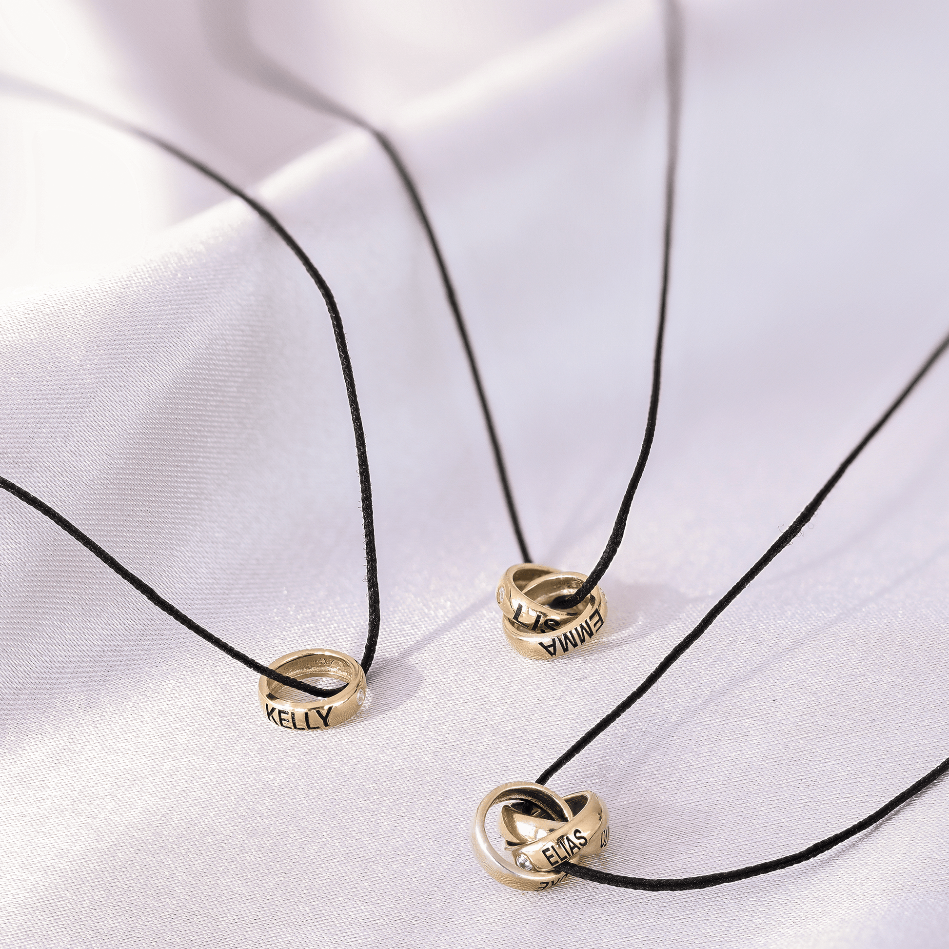 Engravable Links Necklace - 14K Rose Gold Necklaces 14K Solid Gold 