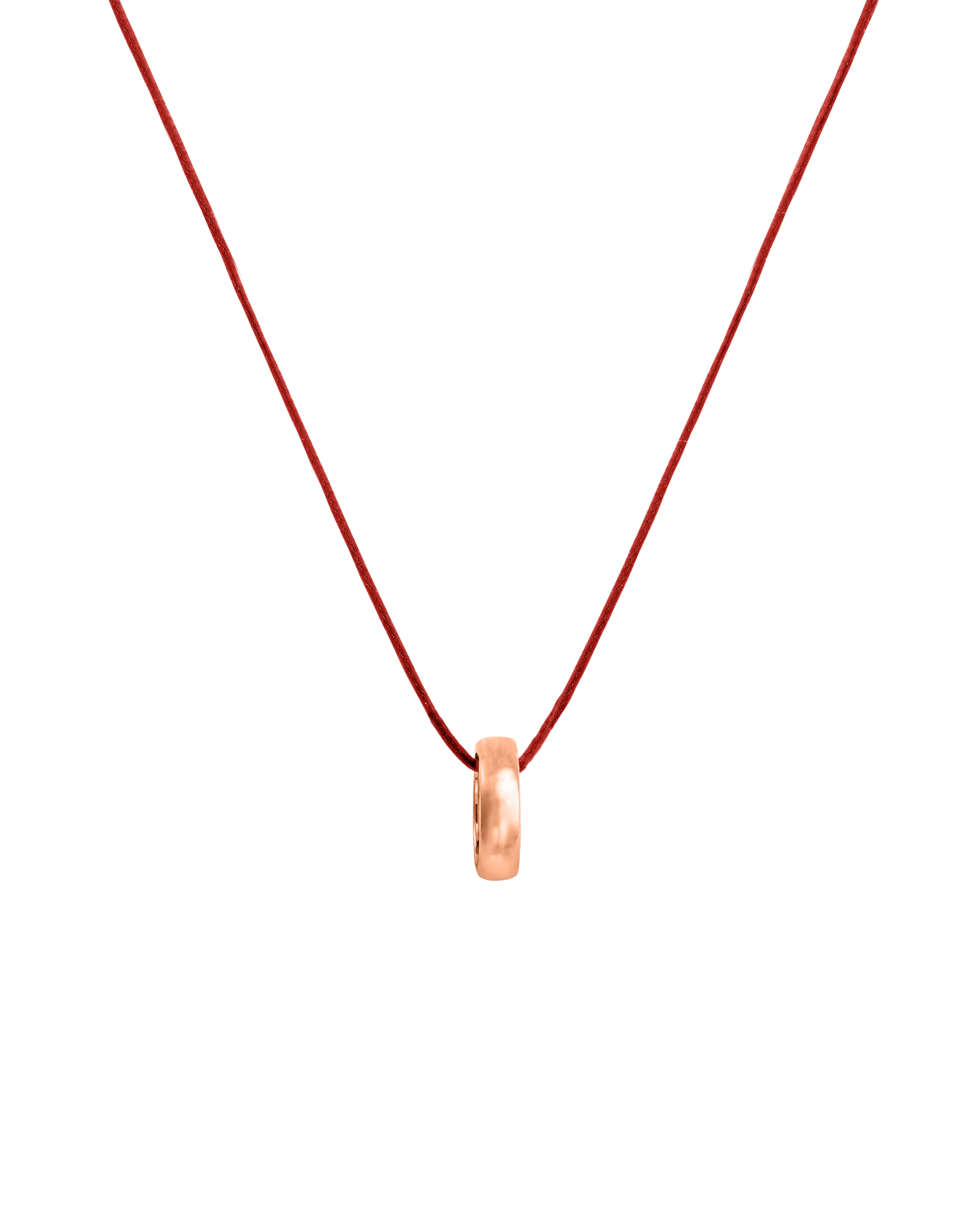 Engravable Links Necklace - 14K Rose Gold Necklaces 14K Solid Gold 1 Red 