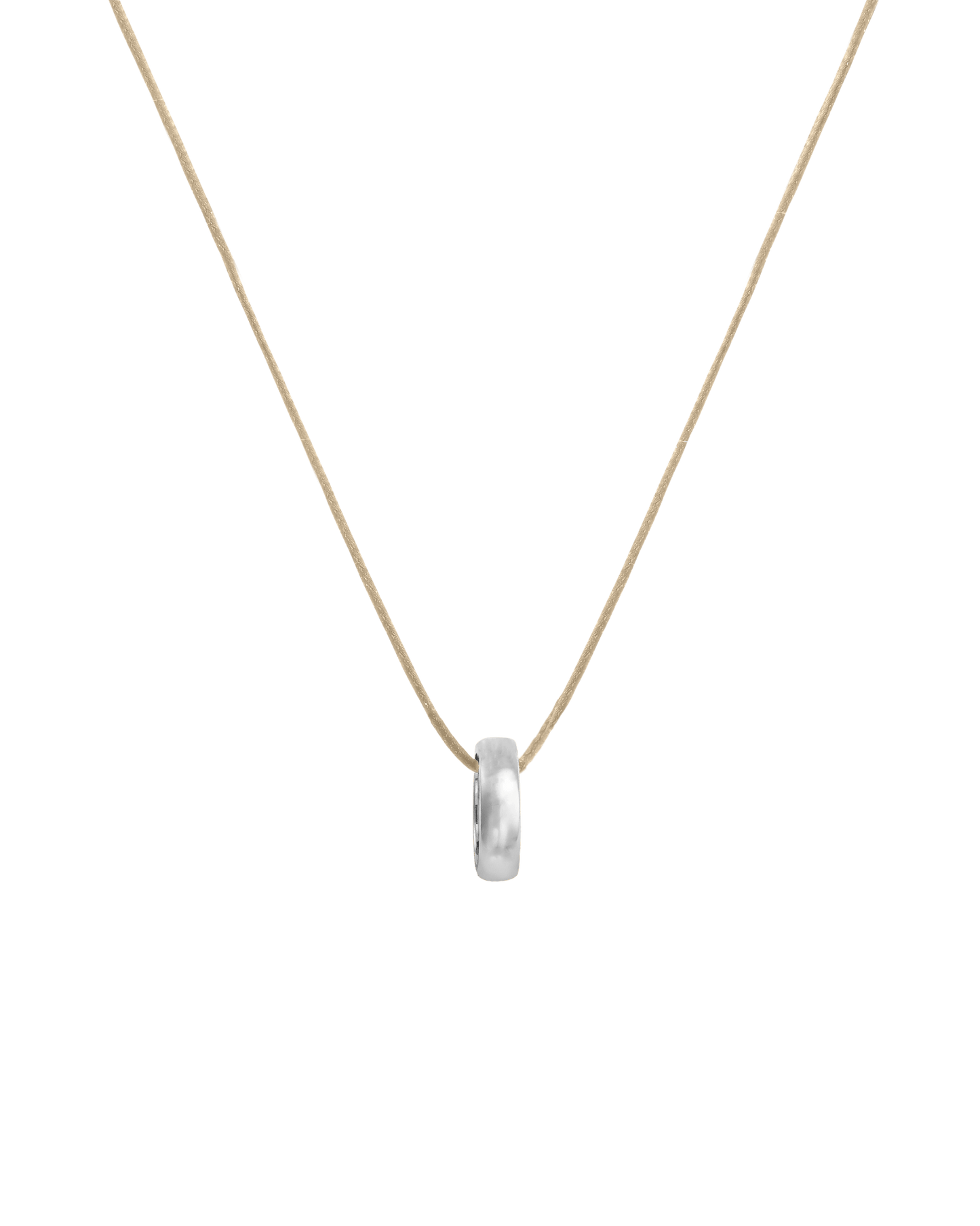 Engravable Links Necklace - 14K White Gold Necklaces 14K Solid Gold 1 Beige 