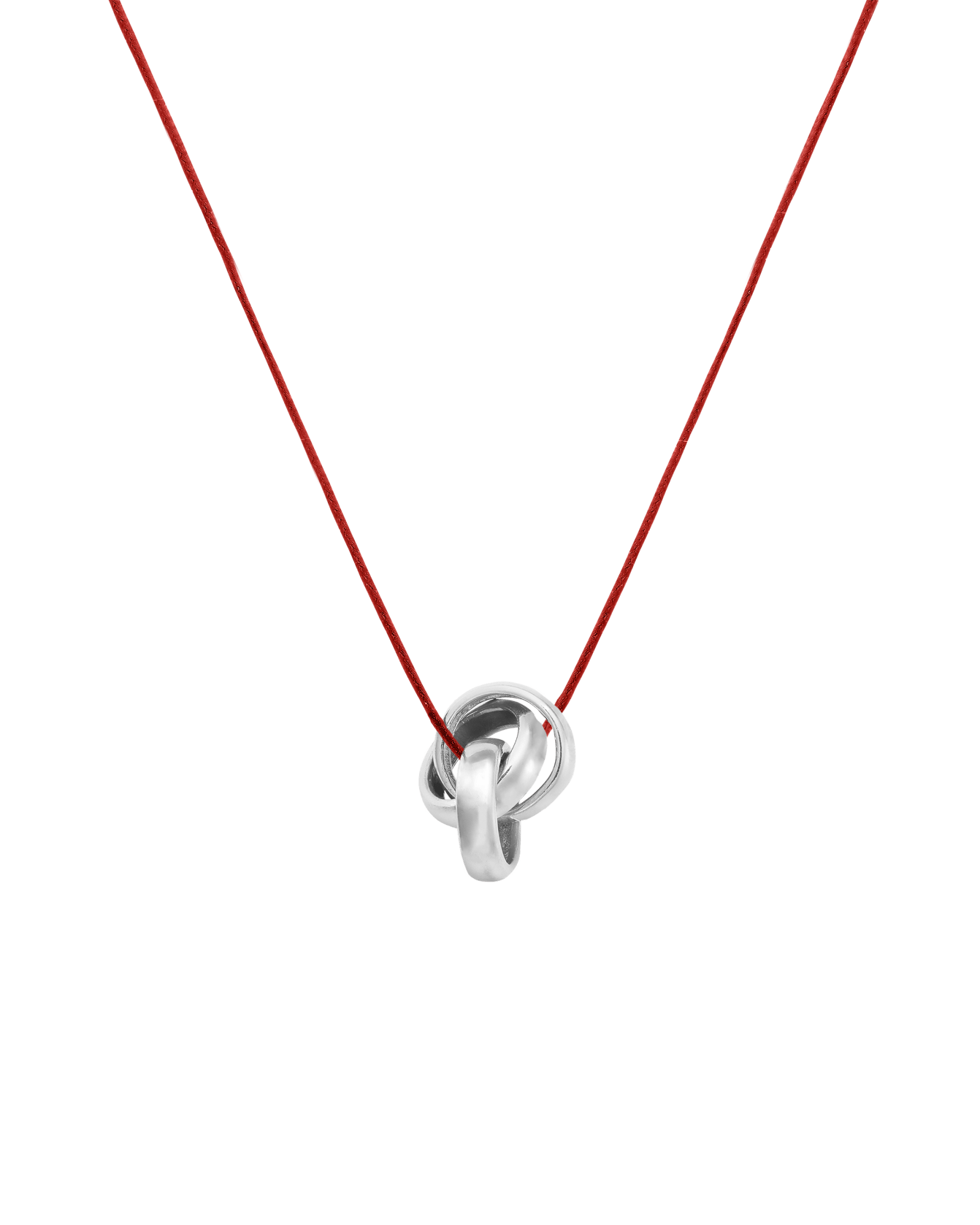 Engravable Links Necklace - 14K White Gold Necklaces 14K Solid Gold 3 Red 