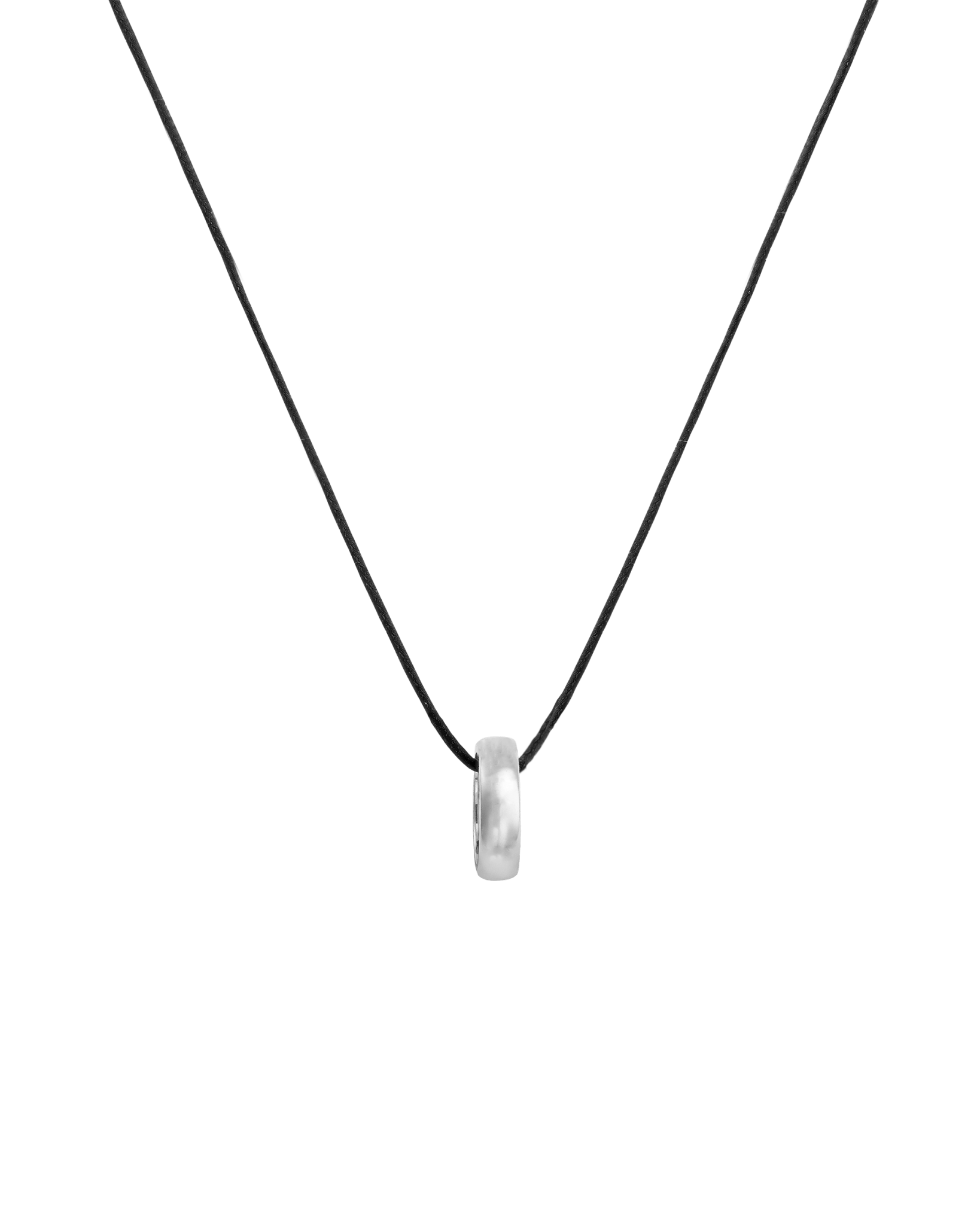 Engravable Links Necklace - 14K White Gold Necklaces 14K Solid Gold 1 Black 