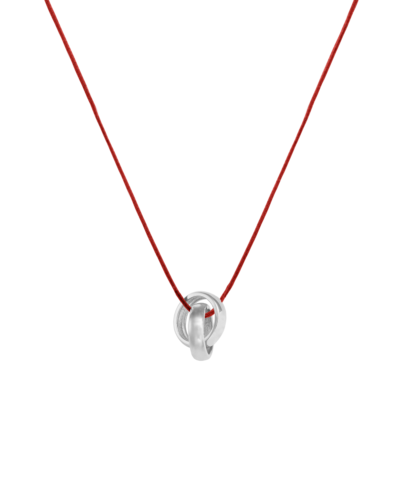 Engravable Links Necklace - 14K White Gold Necklaces 14K Solid Gold 2 Red 