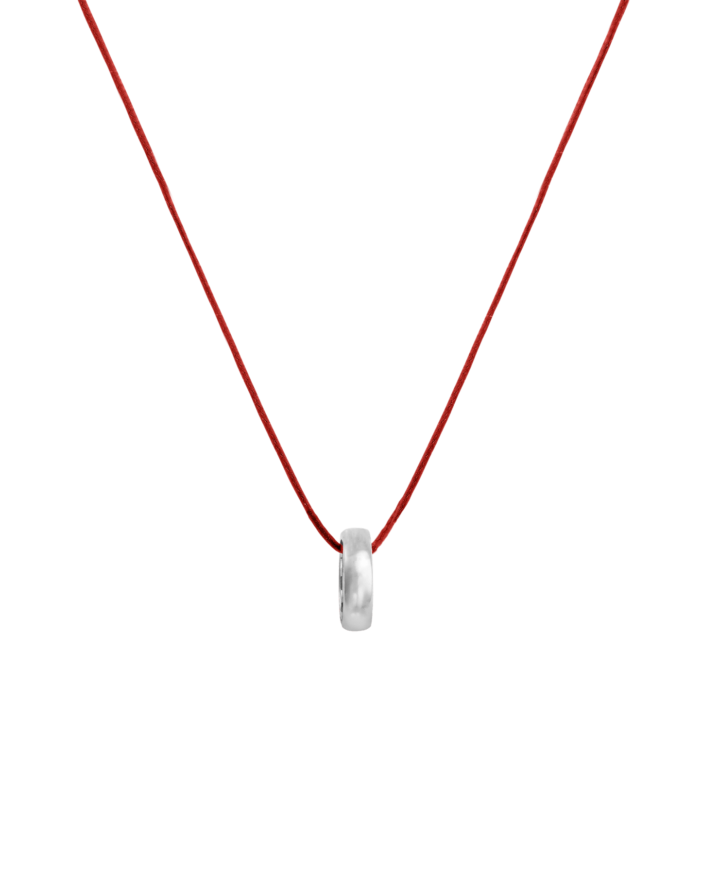 Engravable Links Necklace - 14K White Gold Necklaces 14K Solid Gold 1 Red 
