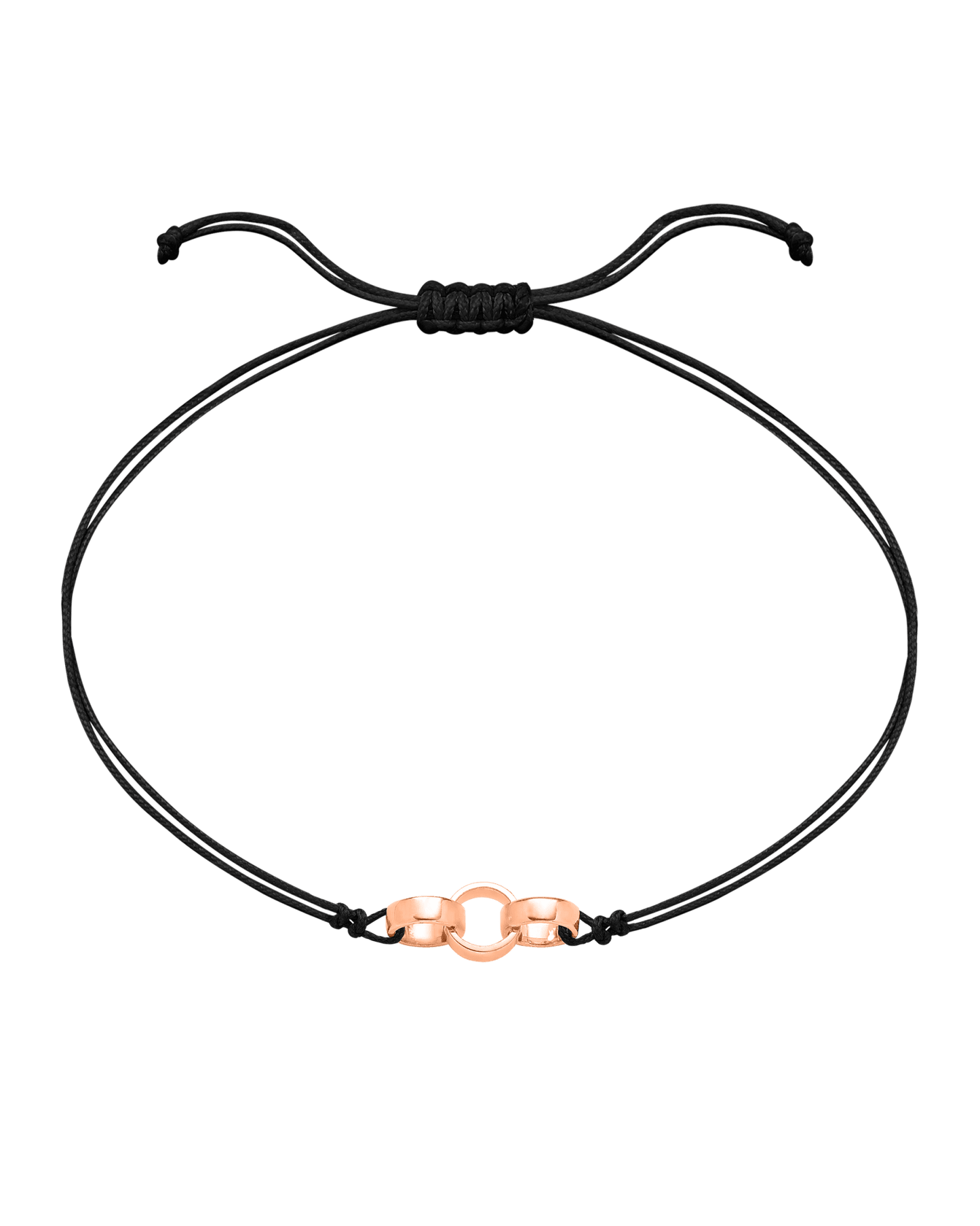 Engravable Links of Love - 14K Rose Gold Bracelets magal-dev 3 Black 