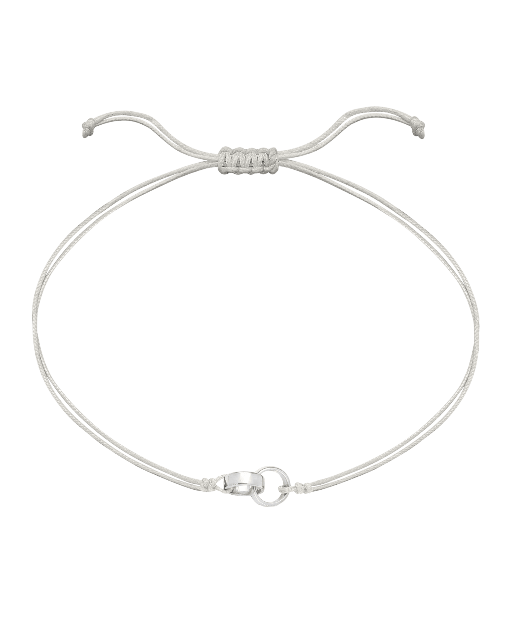 Engravable Links of Love - 14K White Gold Bracelets magal-dev 2 Pearl 