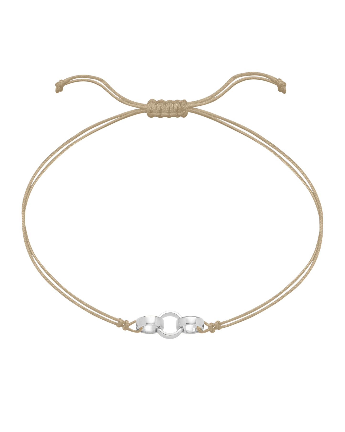 Engravable Links of Love - 14K White Gold Bracelets magal-dev 3 Beige 