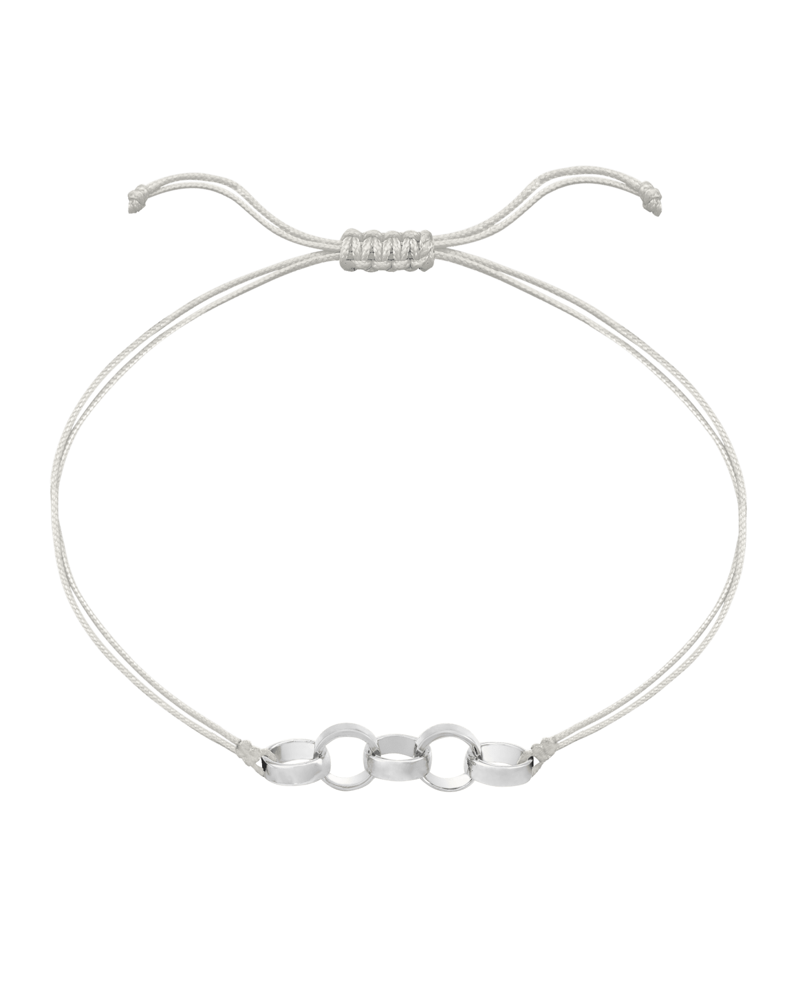 Engravable Links of Love - 14K White Gold Bracelets magal-dev 5 Pearl 