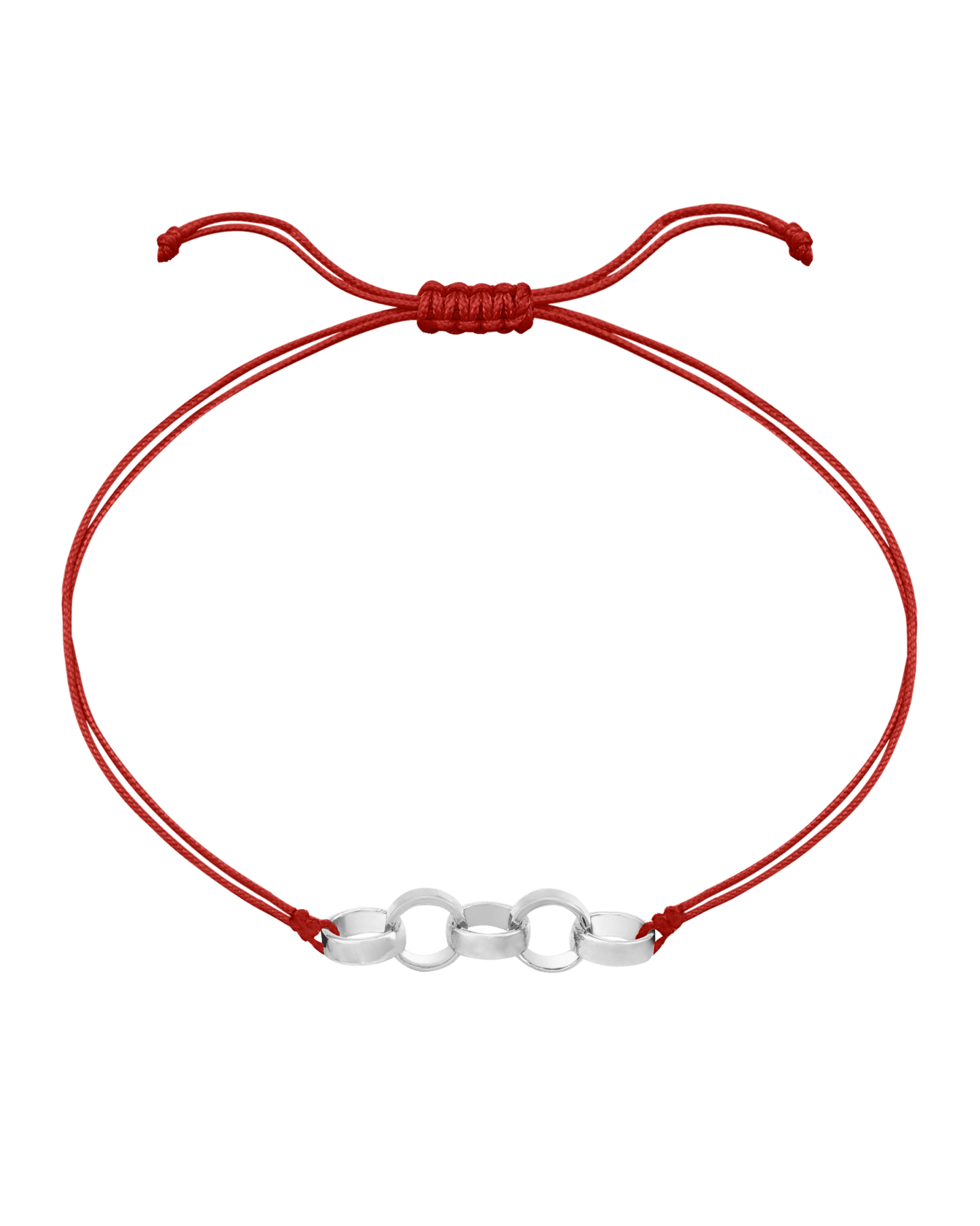Engravable Links of Love - 14K White Gold Bracelets magal-dev 5 Red 