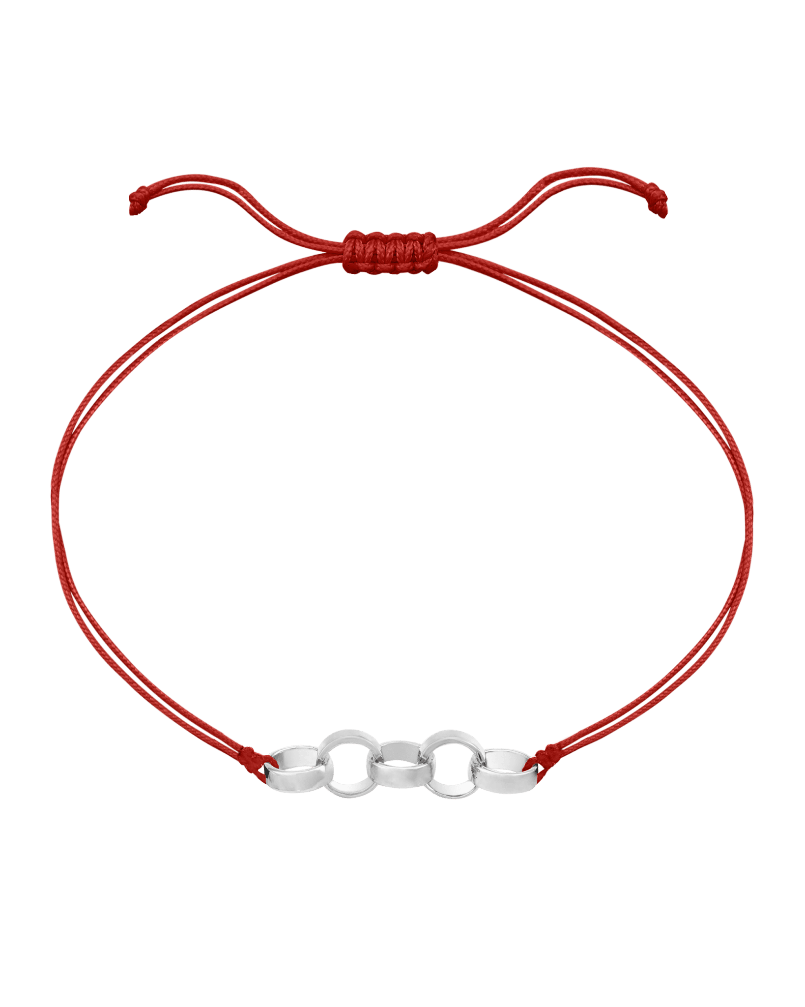 Engravable Links of Love - 14K White Gold Bracelets magal-dev 5 Red 