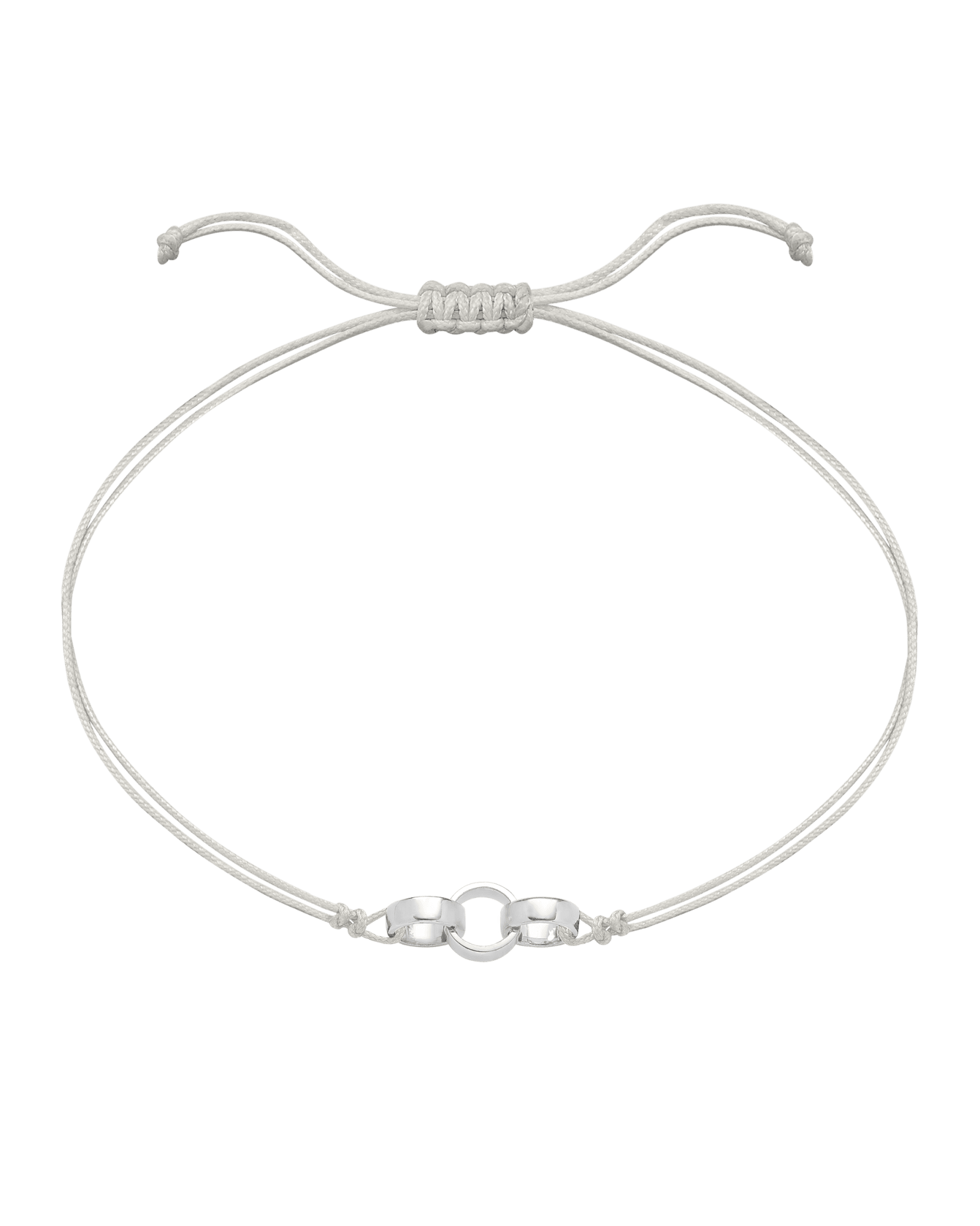 Engravable Links of Love - 14K White Gold Bracelets magal-dev 3 Pearl 