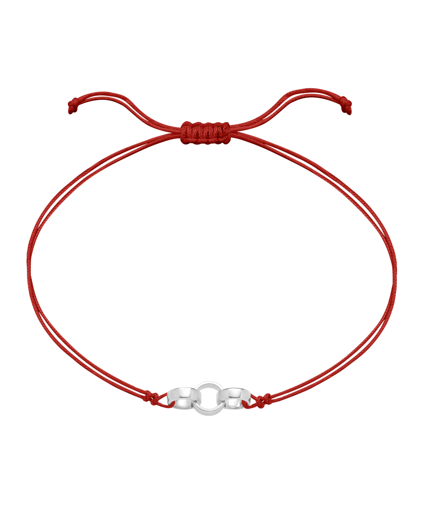 Engravable Links of Love - 14K White Gold Bracelets magal-dev 3 Red 