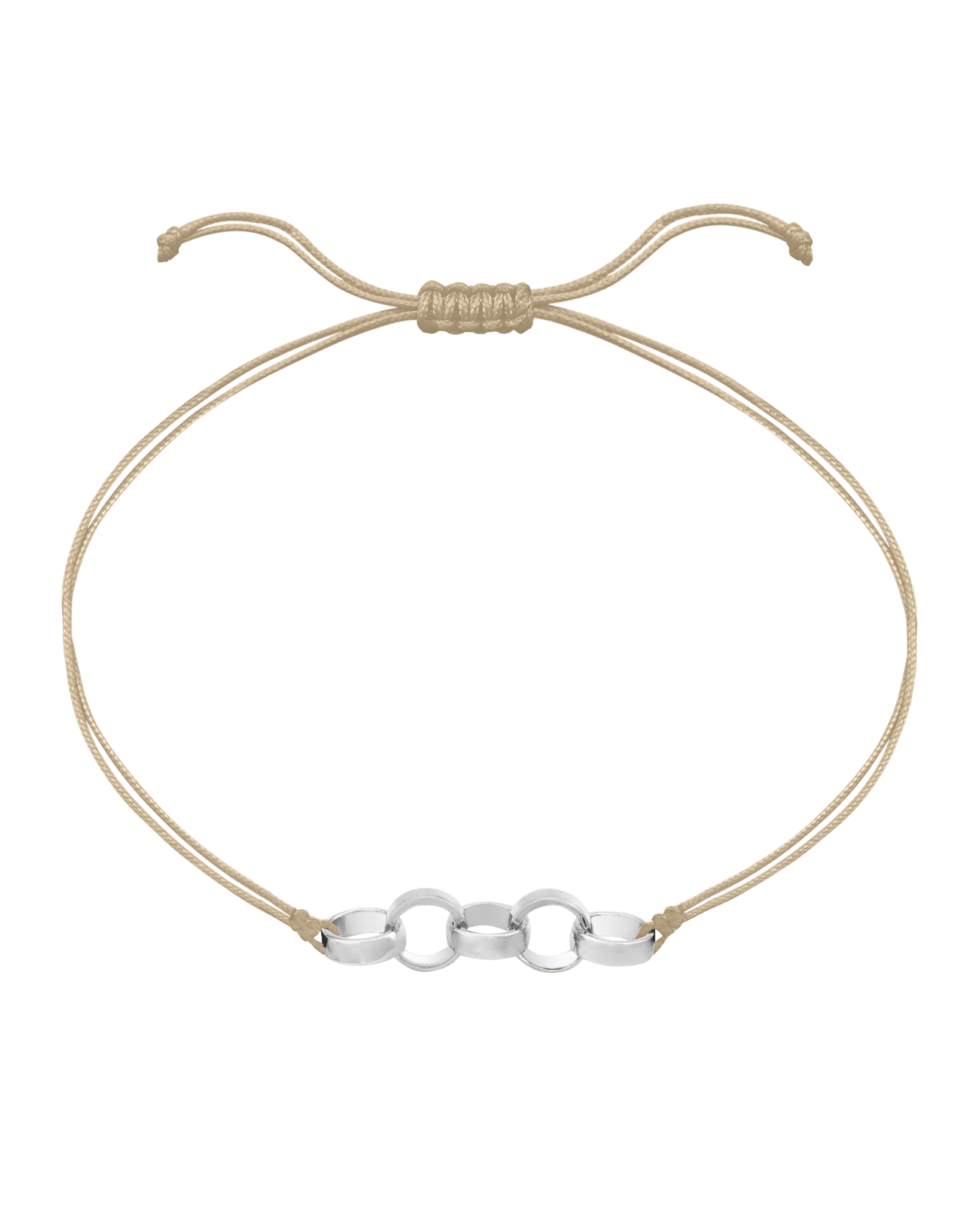 Engravable Links of Love - 14K White Gold Bracelets magal-dev 5 Beige 
