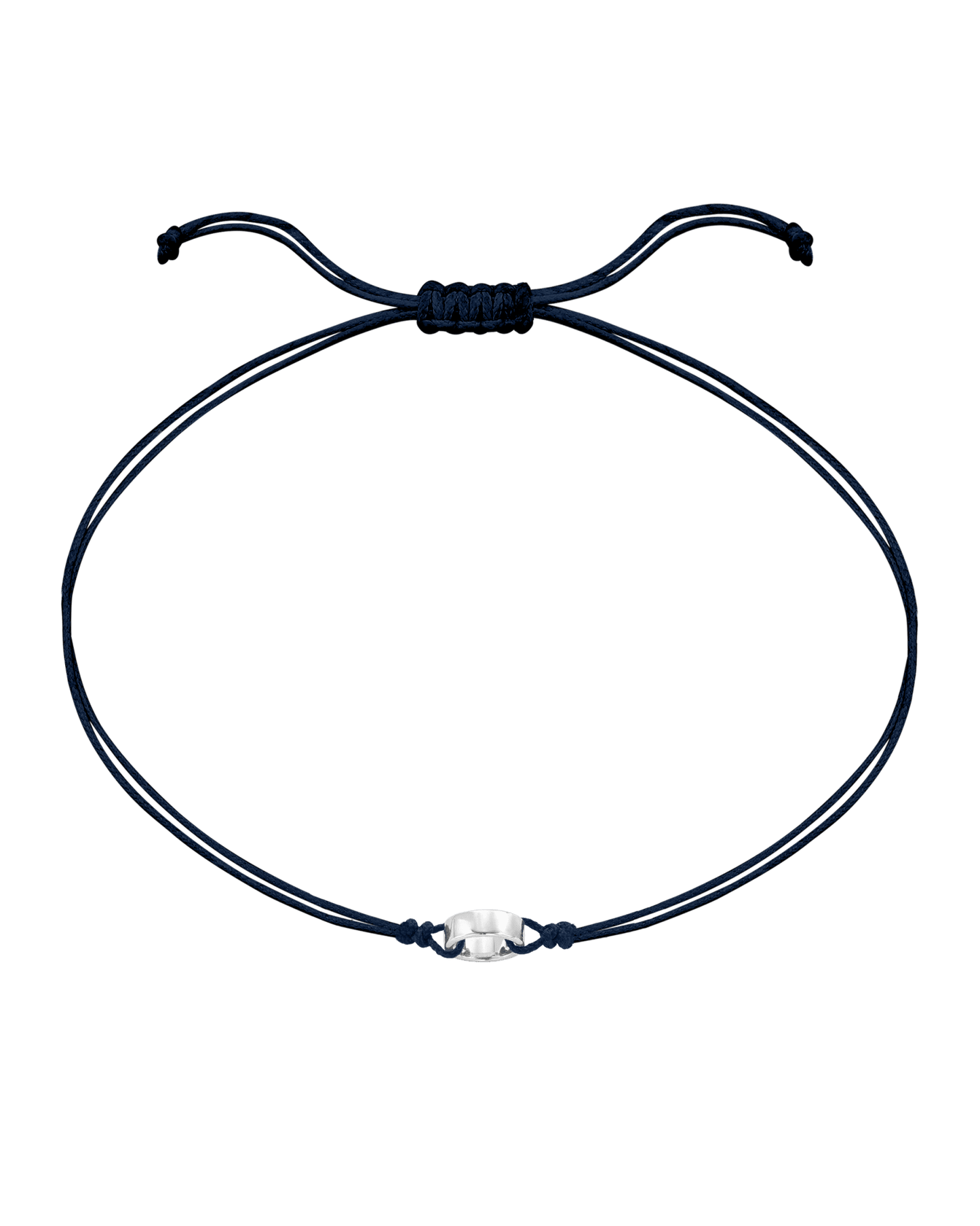 Engravable Links of Love - 14K White Gold Bracelets magal-dev 1 Navy Blue 