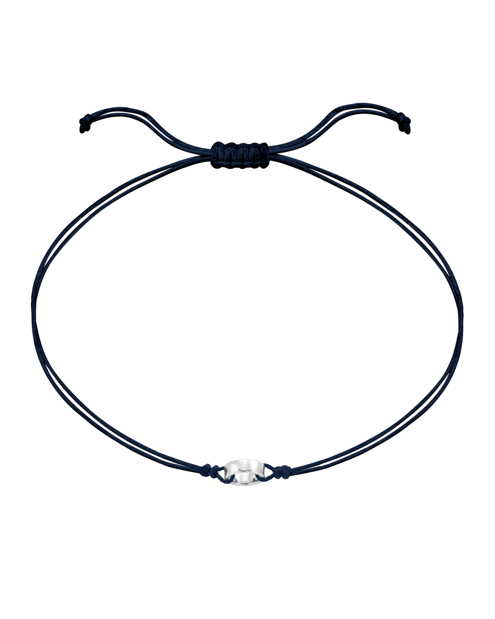 Engravable Links of Love - 14K White Gold Bracelets magal-dev 1 Navy Blue 